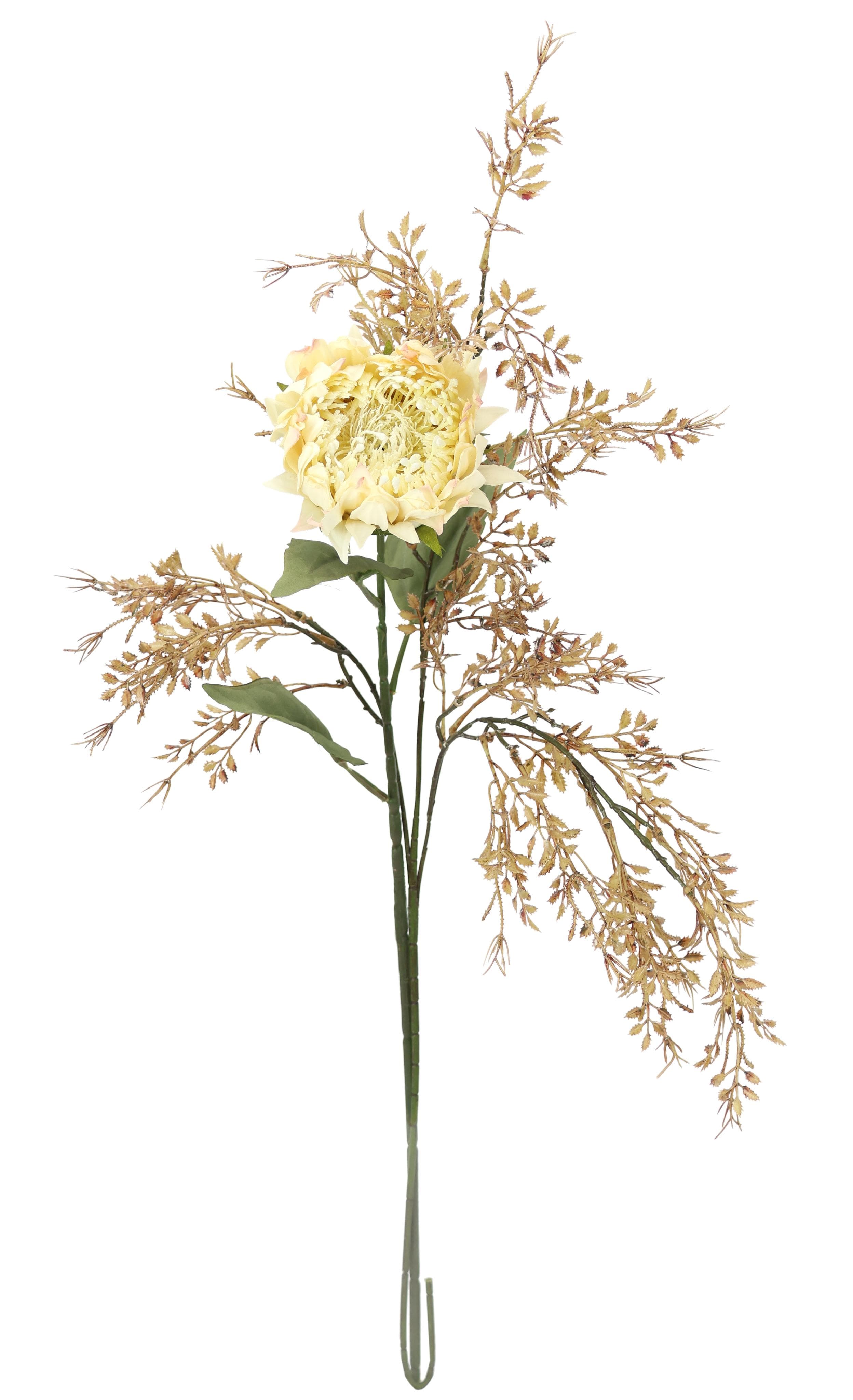 Kunstblumenstrauß Artischocke Creme 70cm