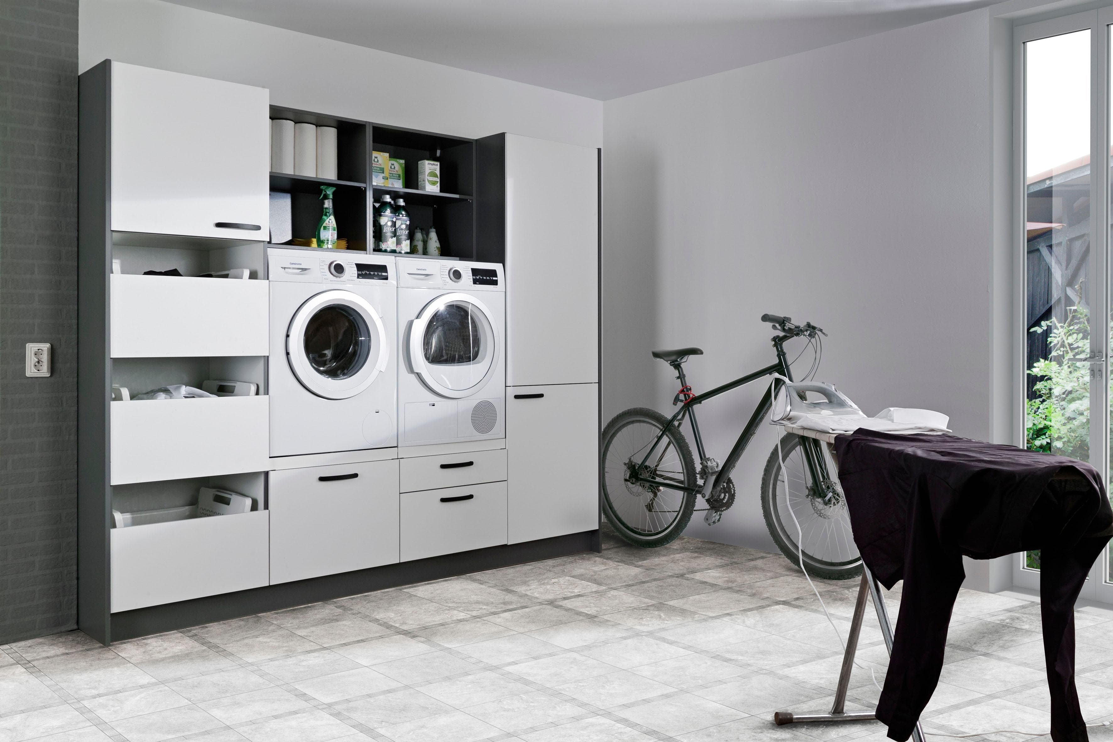 Schrank-Set EXPRESS KÜCHEN Arta Weiß Anthrazit