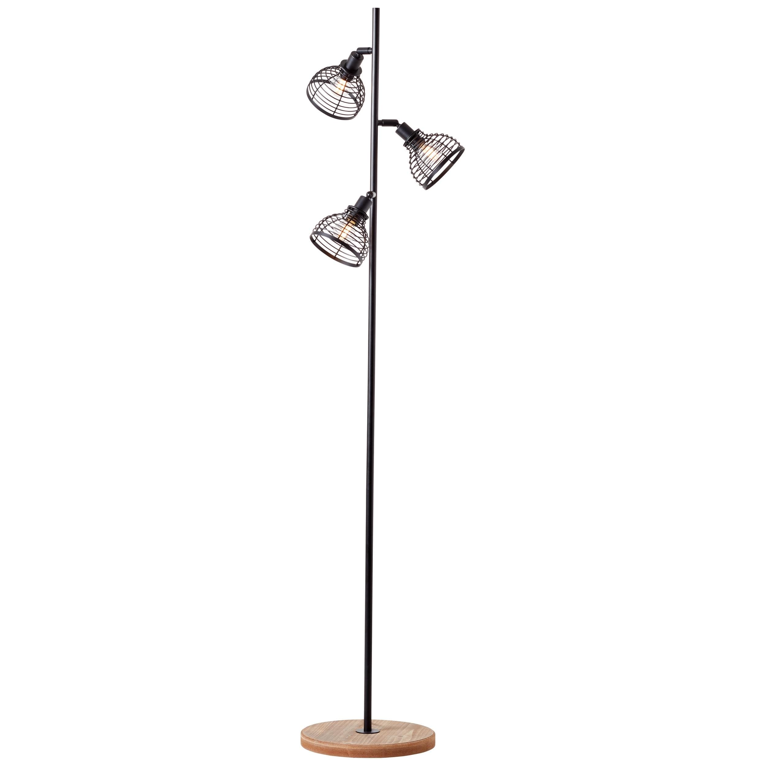 BRILLIANT Stehlampe Avia Holz Schwarz 38 cm
