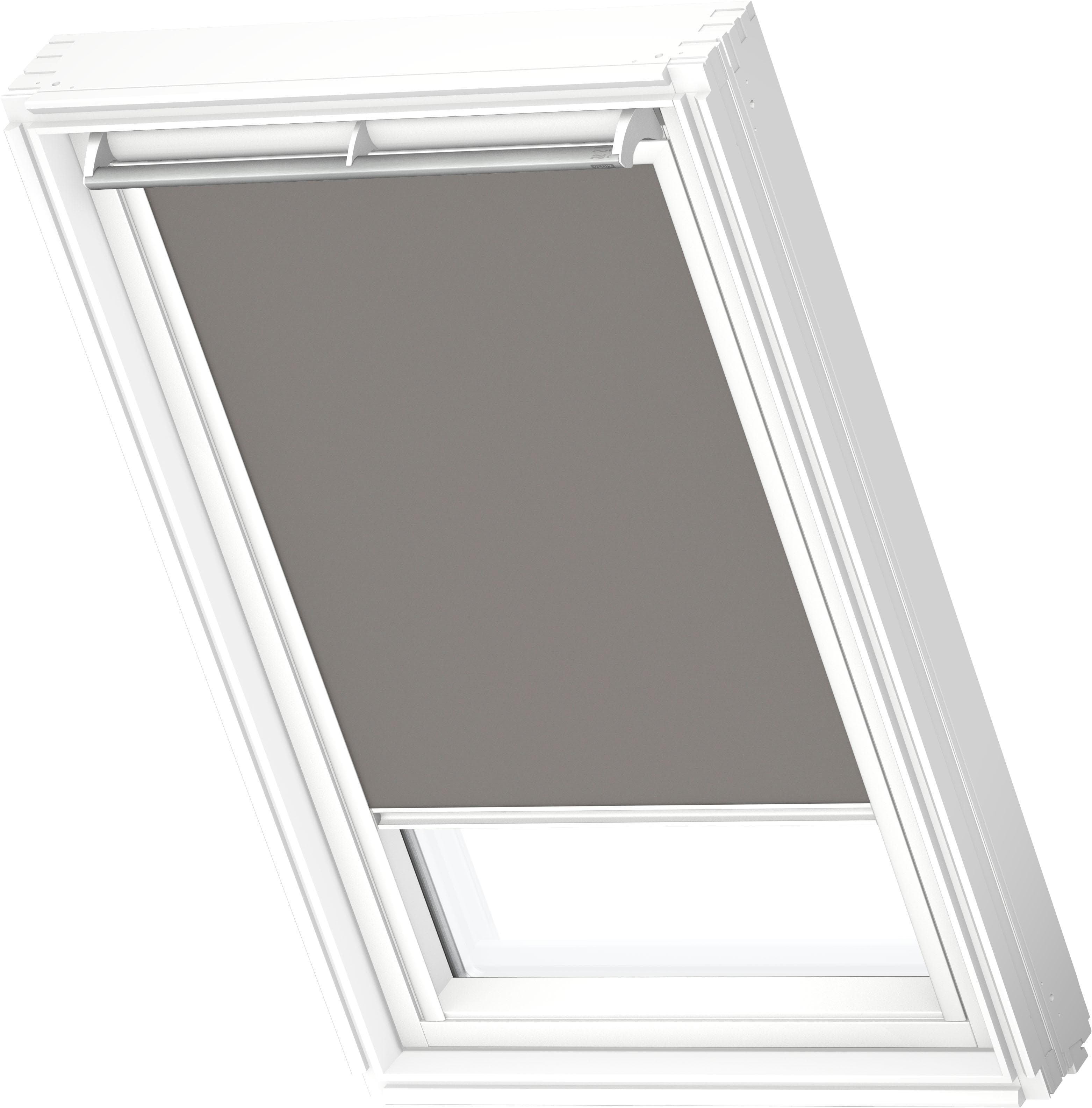 Verdunklungsrollo VELUX UK10 grau alufarben stufenlos positionierbar