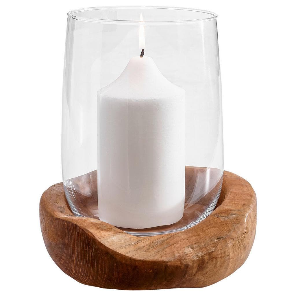 Leonardo Windlicht Toscana Braun Holz Teakholz 27 cm