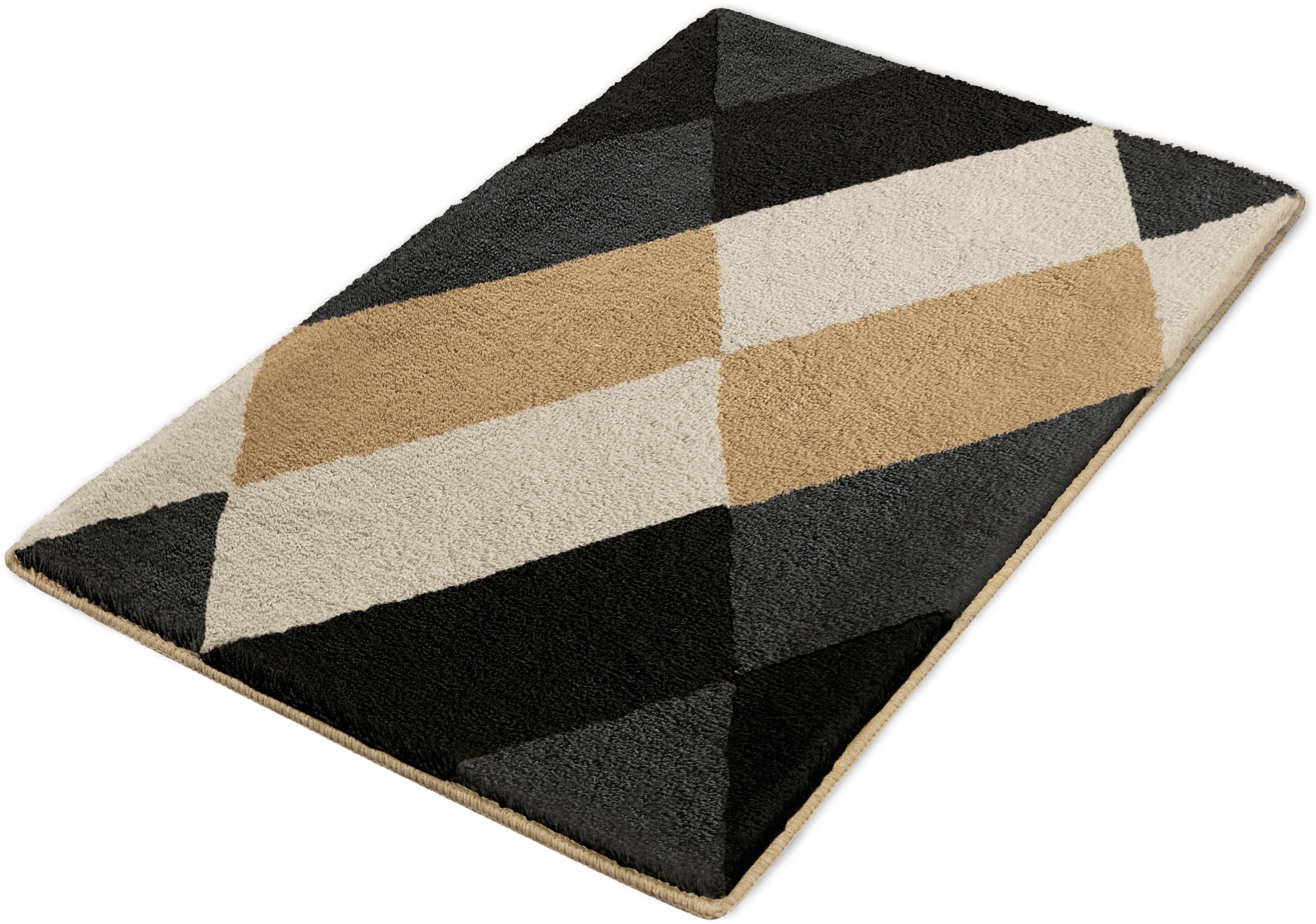 Kleine Wolke Ayana Badematte: Rutschhemmend, Polyacryl, Modernes Rauten Design