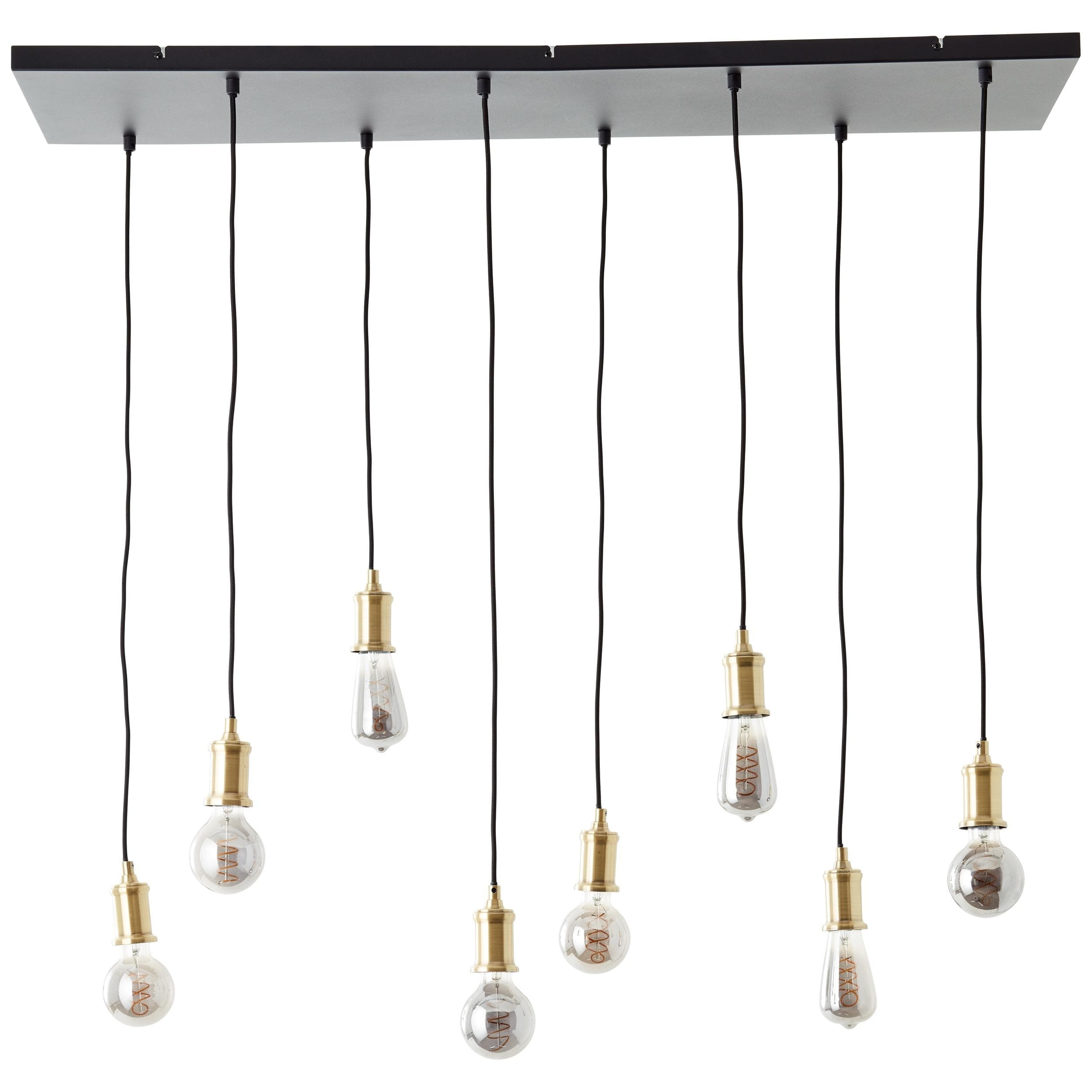 BRILLIANT Pendelleuchte Darcia Schwarz 8xE27 Industriell