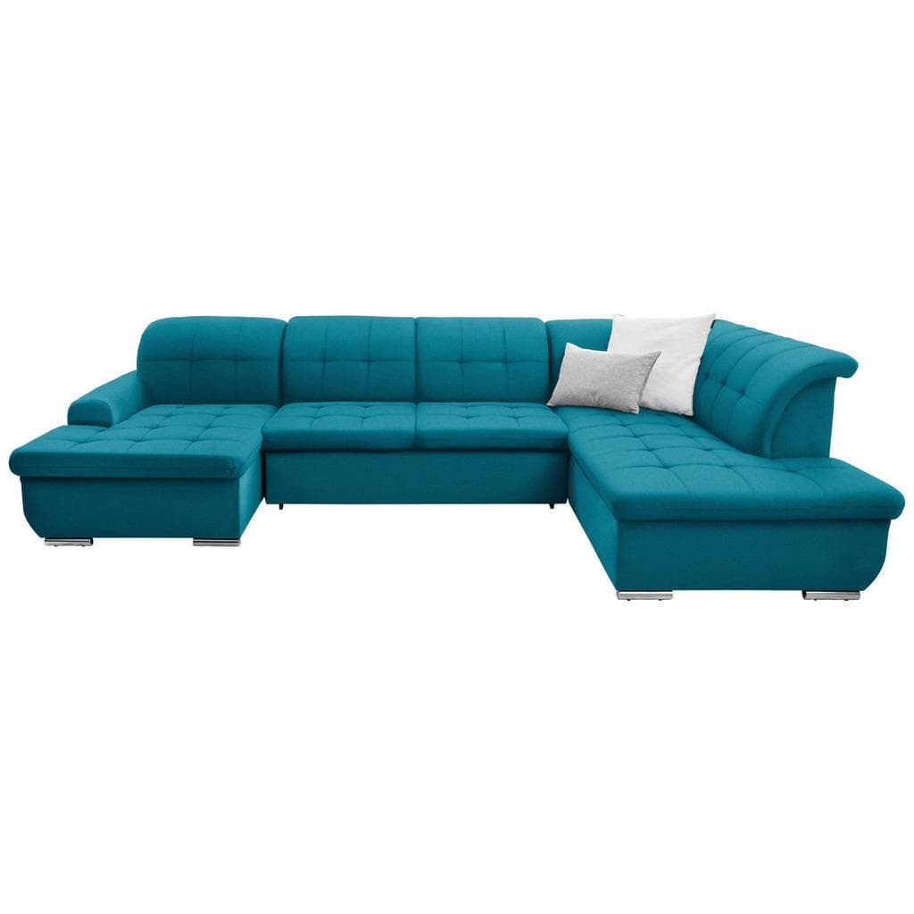 Cantus Wohnlandschaft Petrol 5-Sitzer U-Form