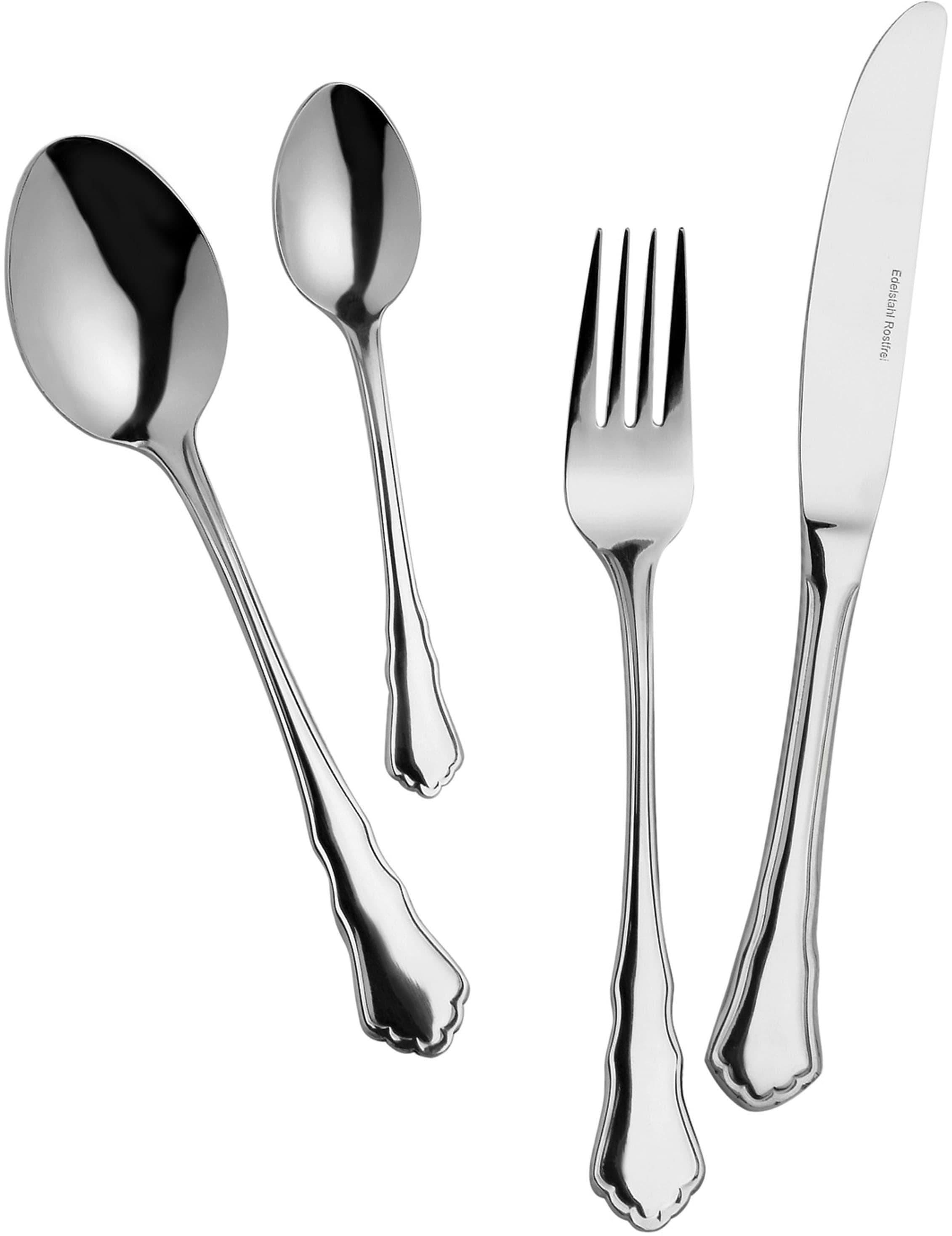 Besteck-Set MULEX Chippendale Silber Chromnickelstahl 18/10