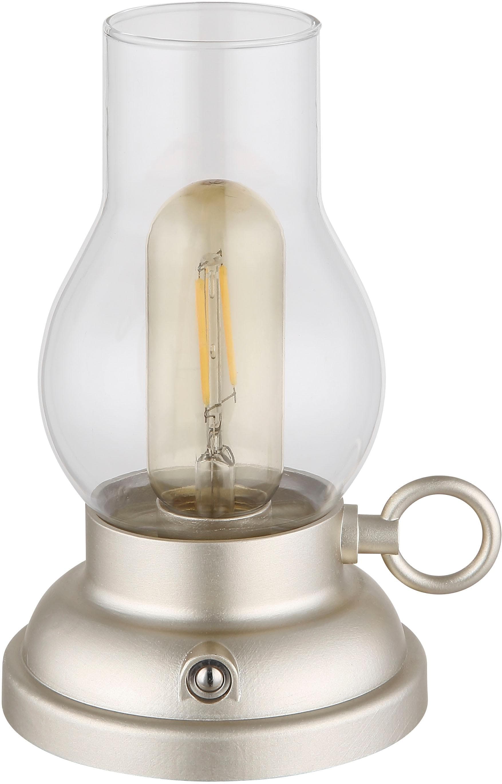 GLOBO LIGHTING LED Tischleuchte PETRO Beige mit Touchdimmer