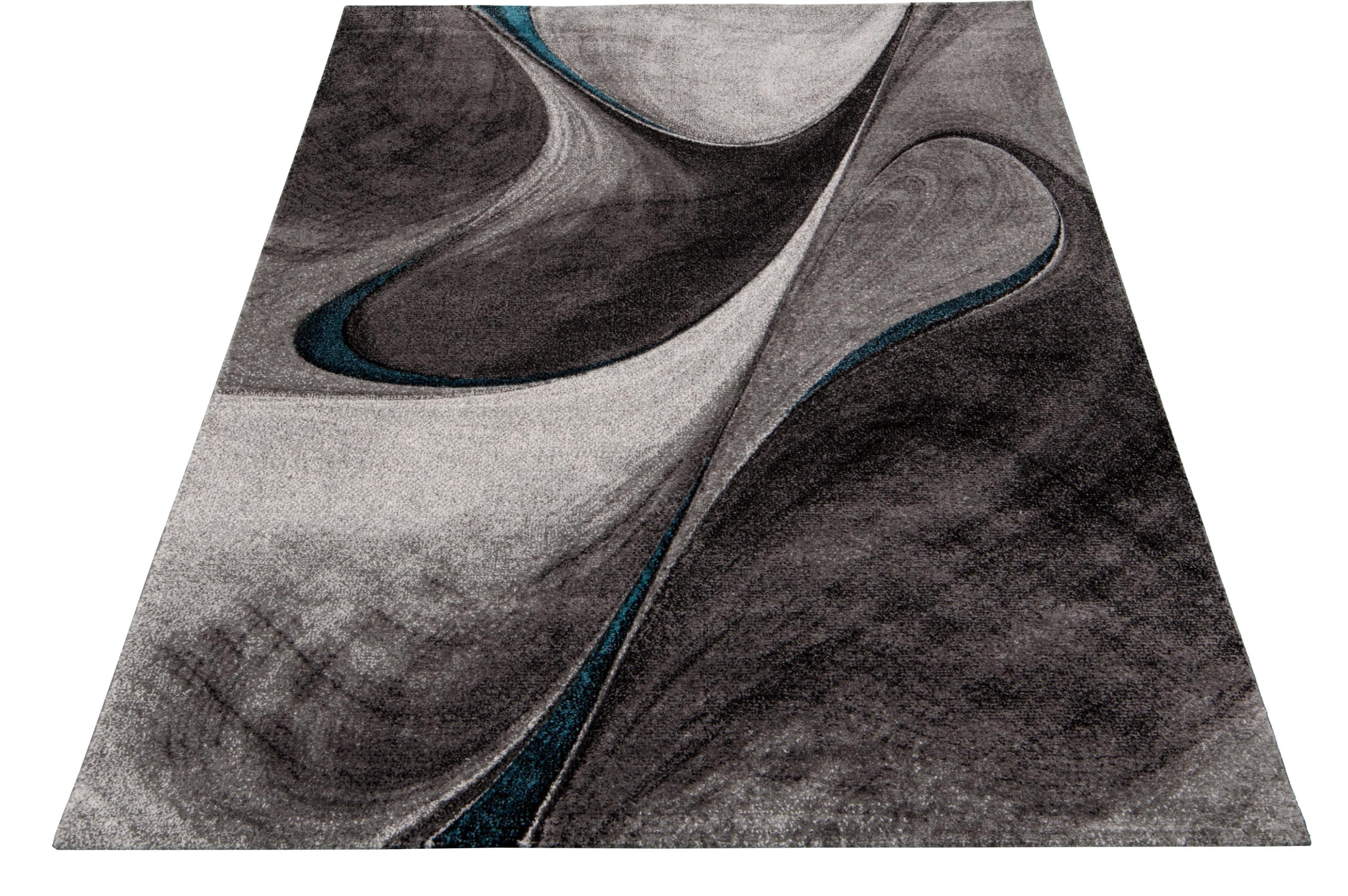 Merinos Brilliance Teppich: Moderner Wohnzimmerteppich mit Farbverlauf