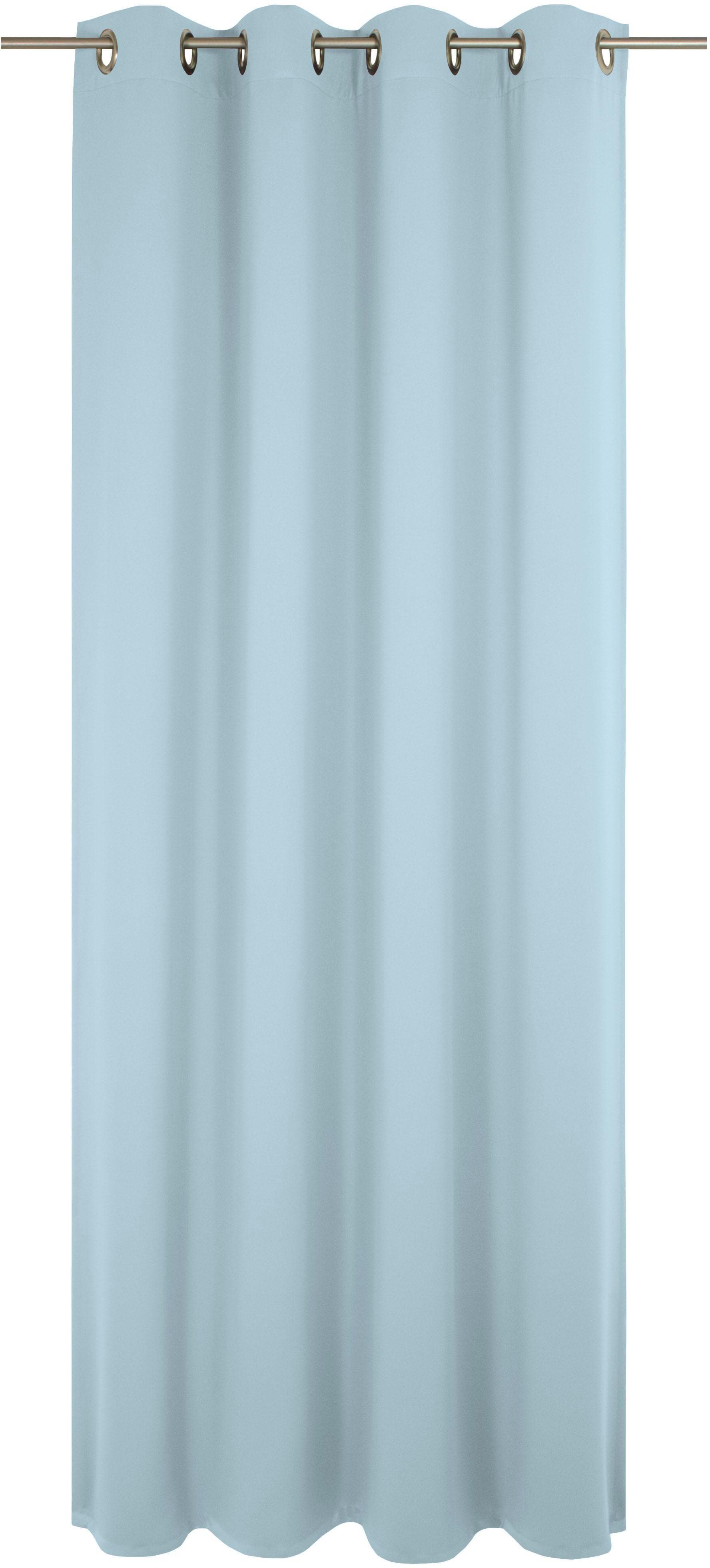 Vorhang WIRTH Newbury Hellblau Jacquard Baumwolle Polyester
