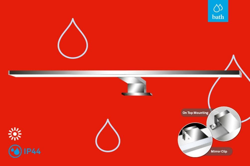 Briloner LED-Spiegelleuchte Dun 60 cm Chrom