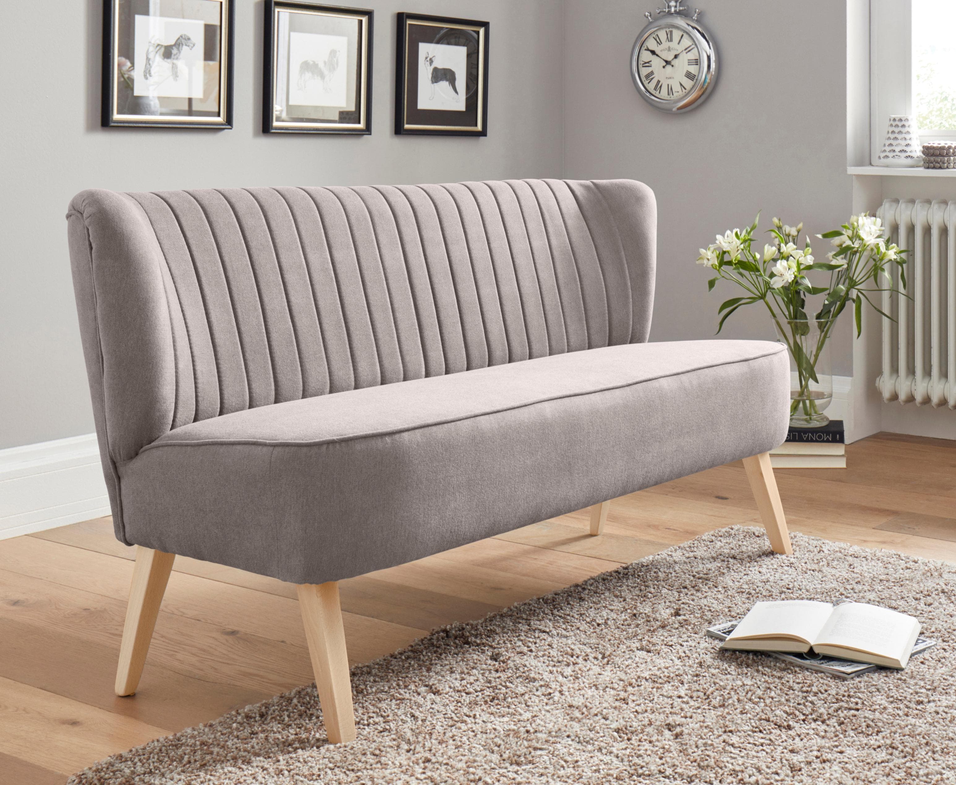 Home affaire 2-Sitzer Sofa Campi Taupe Microfaser