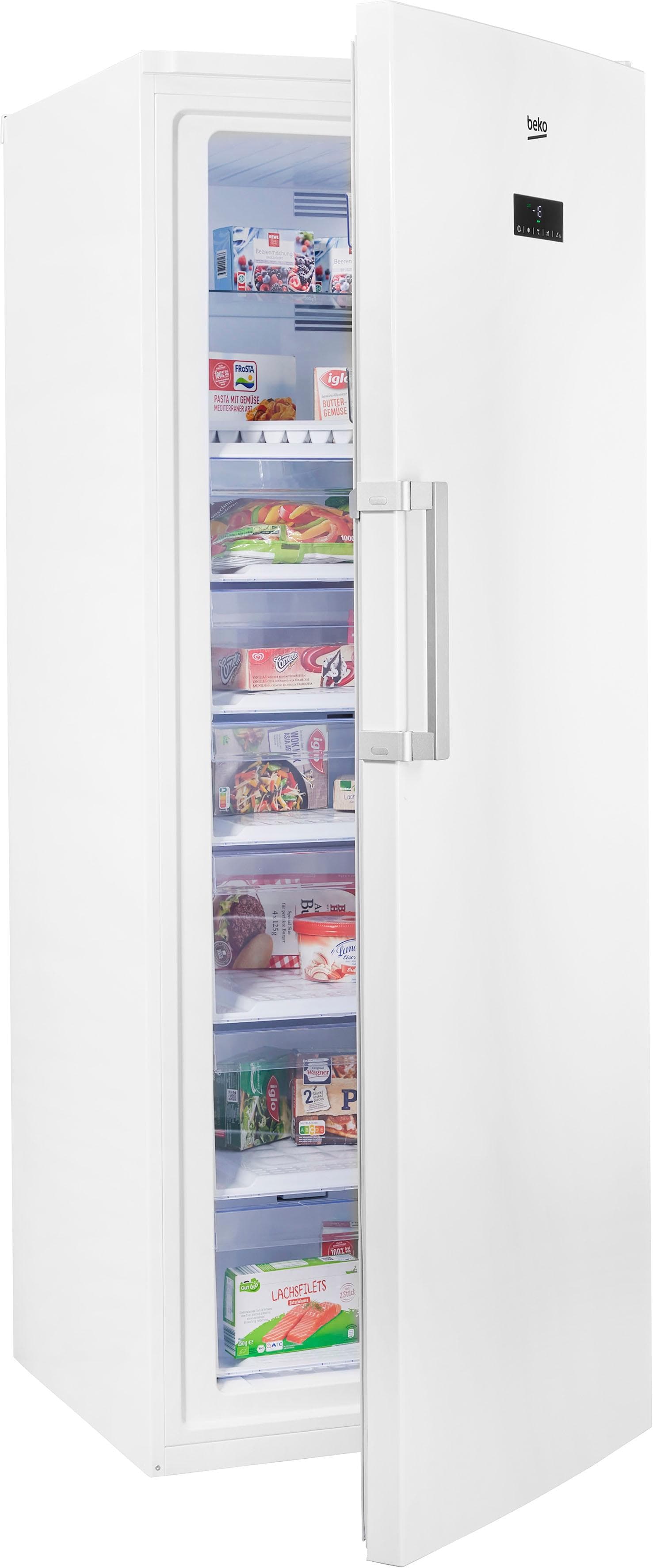 BEKO Gefrierschrank RFNE448E45W 4-Sterne-Gefrierfach Weiß