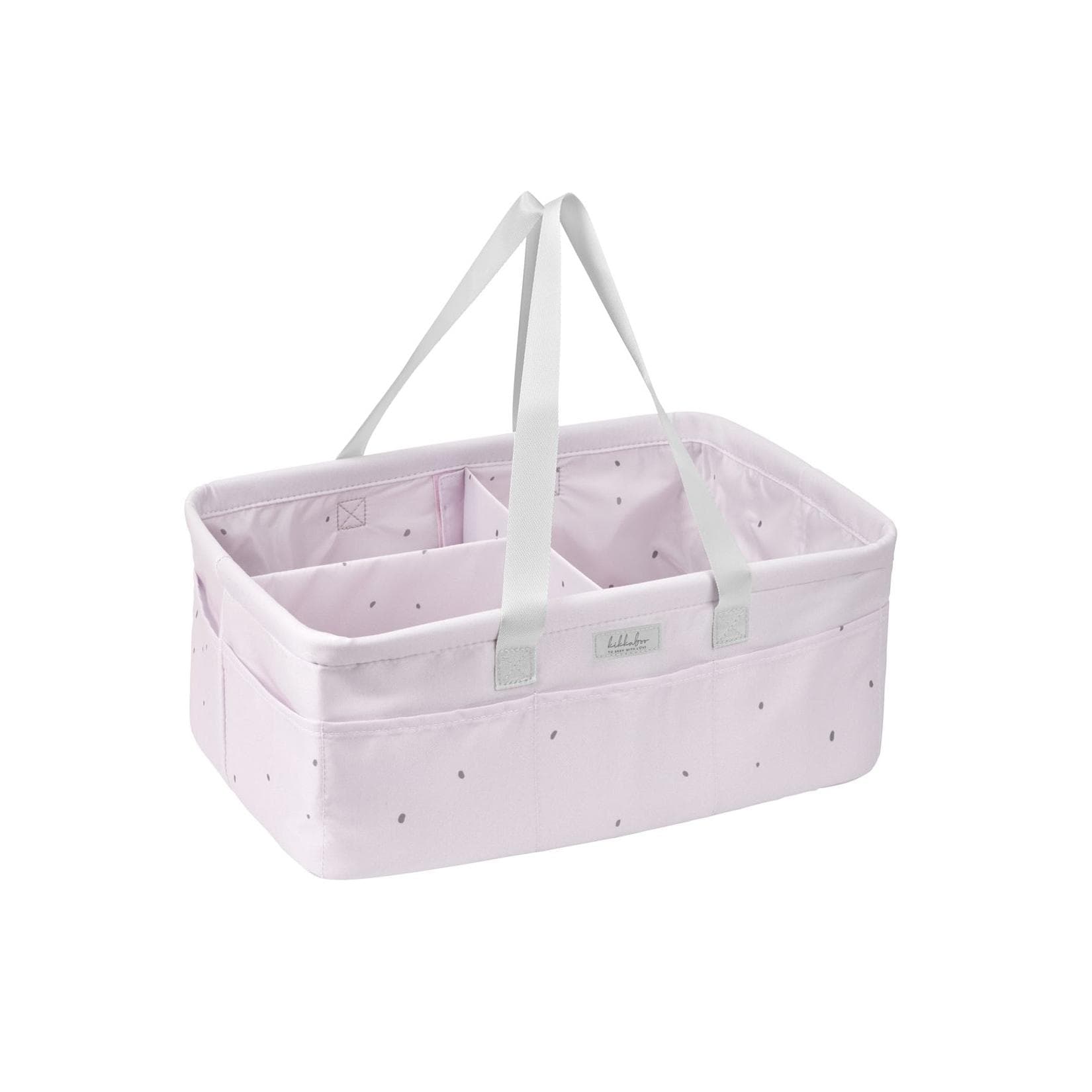 Kikkaboo Wickeltasche Korb Windelorganizer faltbar rosa mit Trennwand
