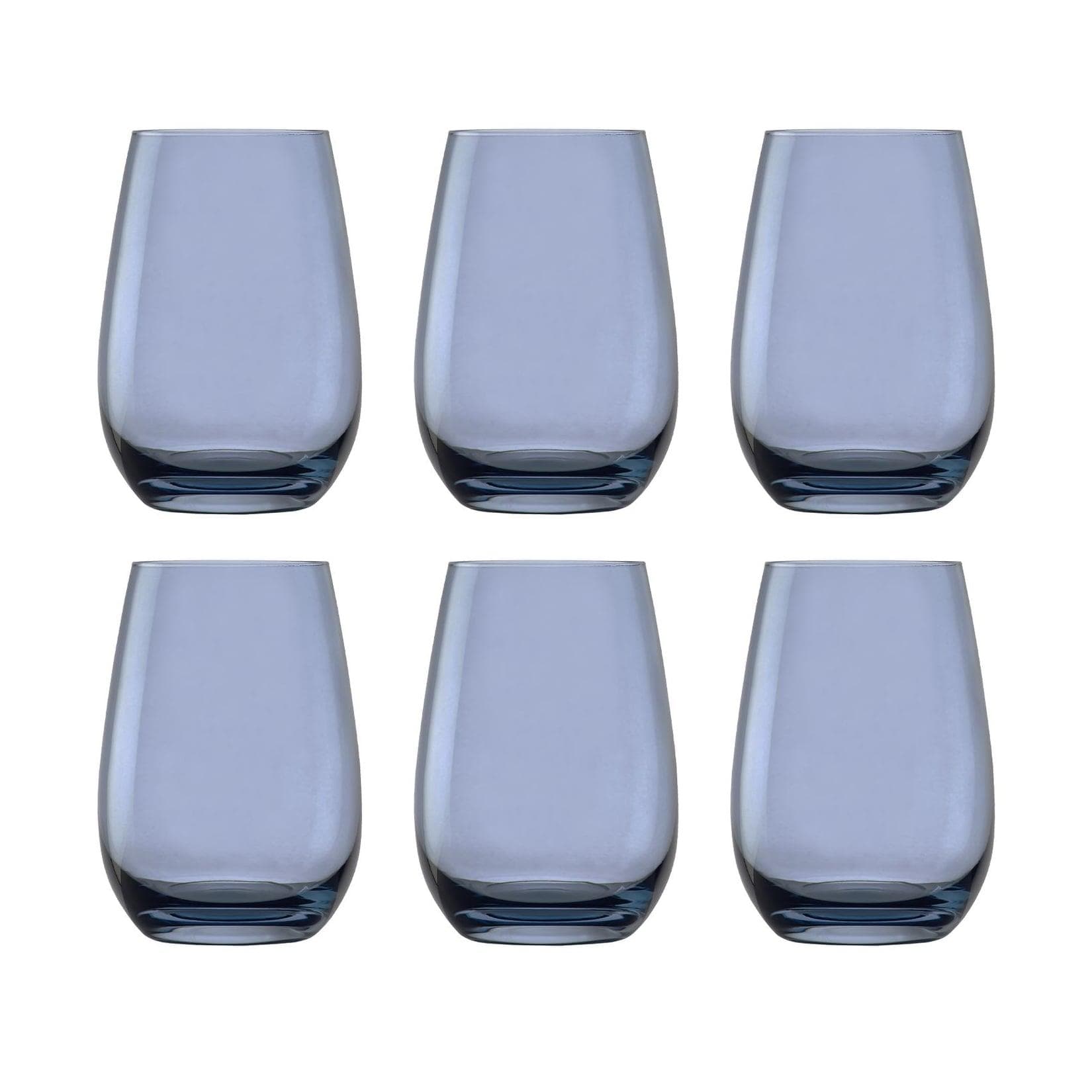 Farbige Trinkgläser ELEMENTS 6er-Set Blaugrau