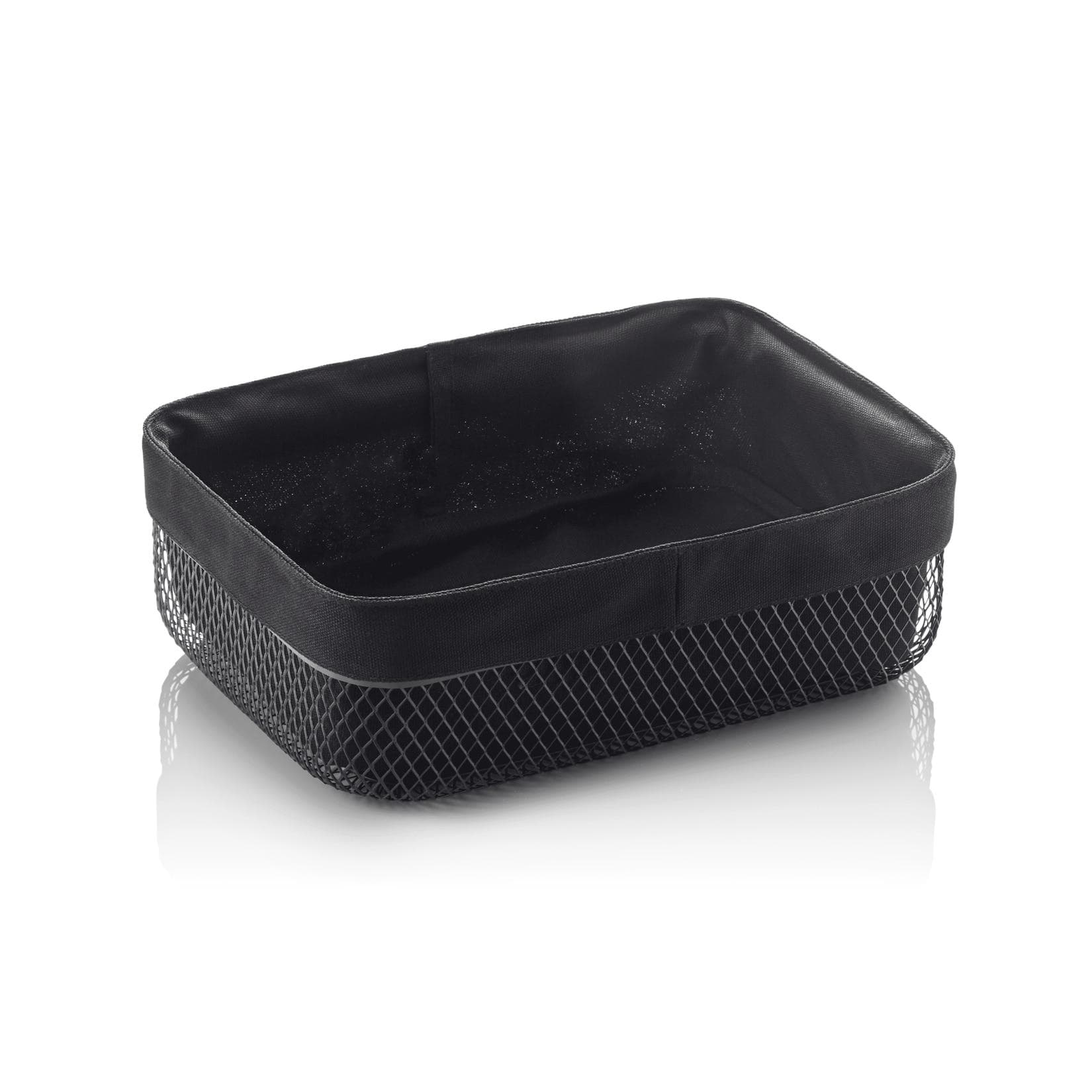 Brotkorb Metall/Baumwolle 27,5 x 20 x 8,5 cm