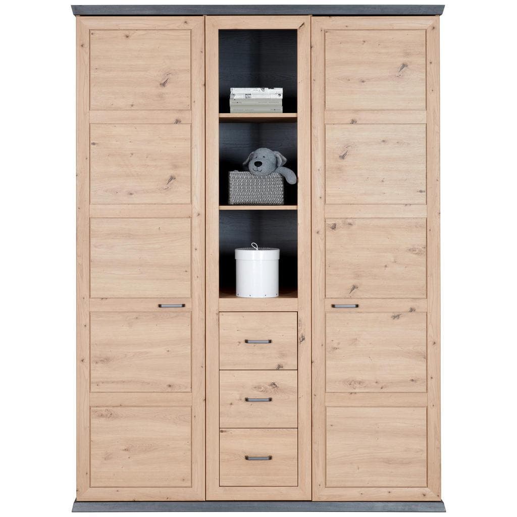 Babykleiderschrank aus Eiche und Kunststoff im rustikalen Stil