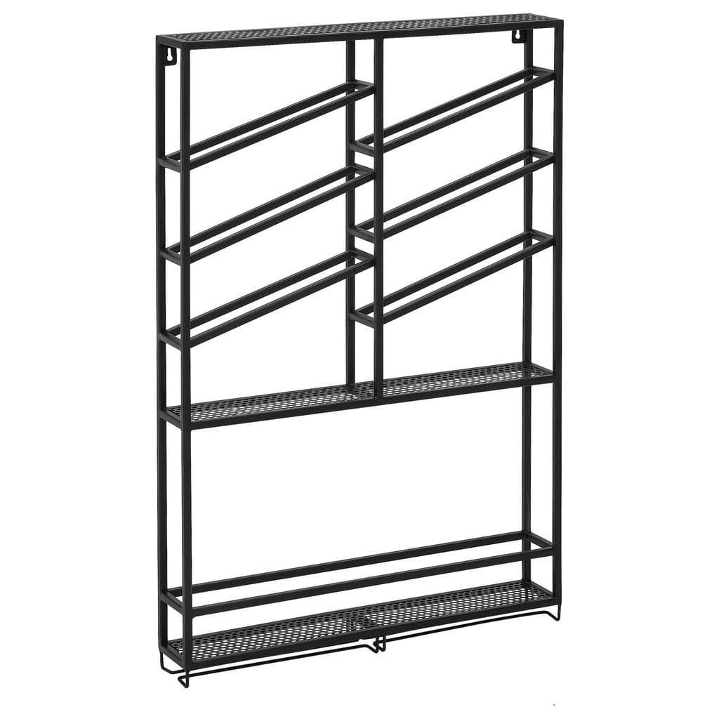 Carryhome Weinregal Schwarz Metall 9 Fächer