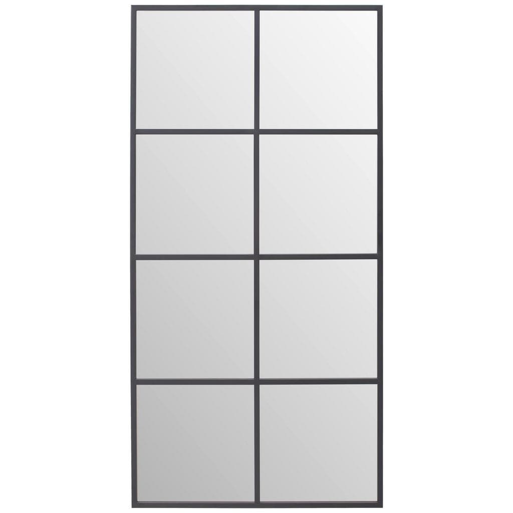 Landscape Wandspiegel Schwarz Metall Glas Holzwerkstoff Rechteckig