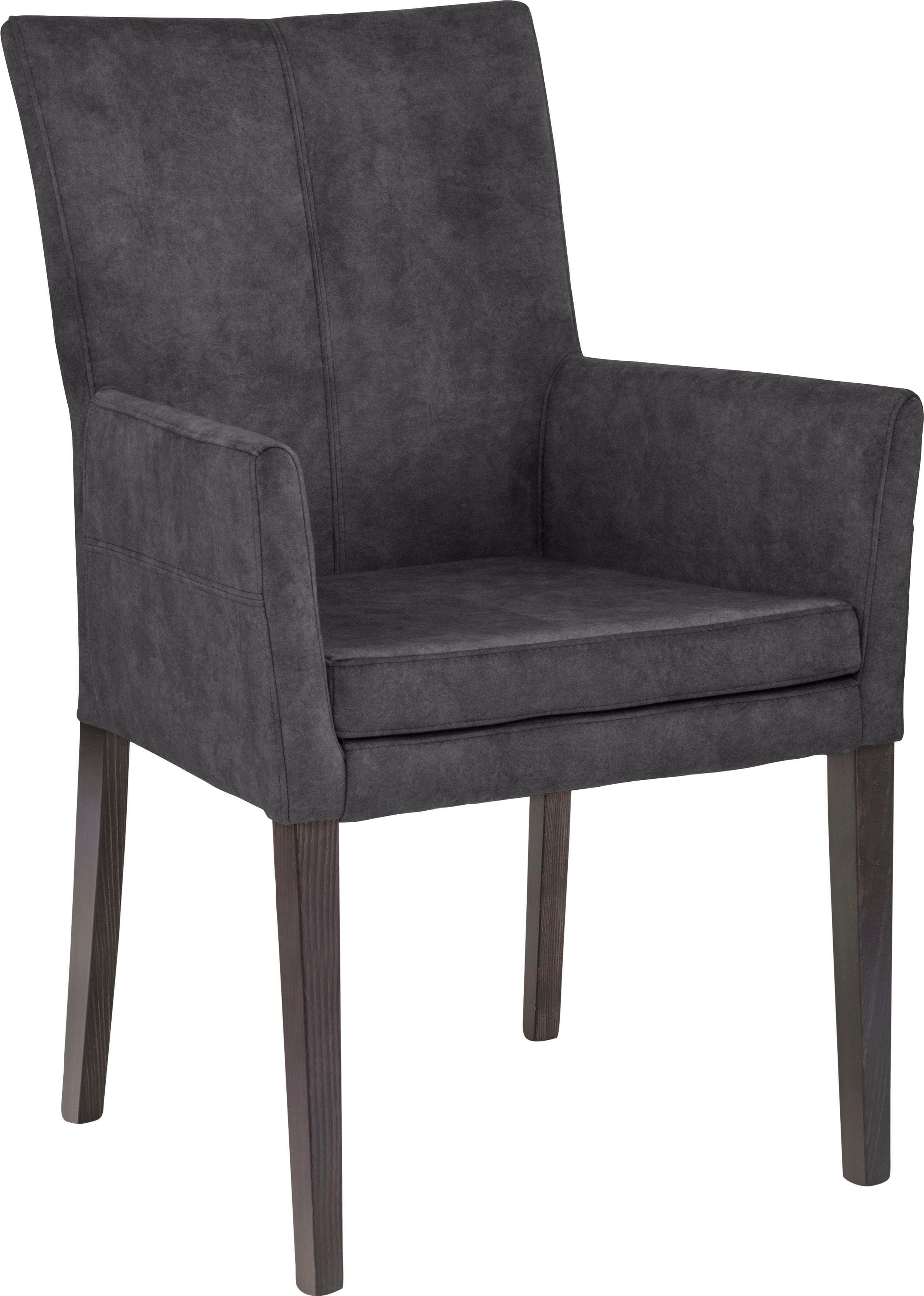 Armlehnstuhl HOME AFFAIRE Aspen Grau Massivholz