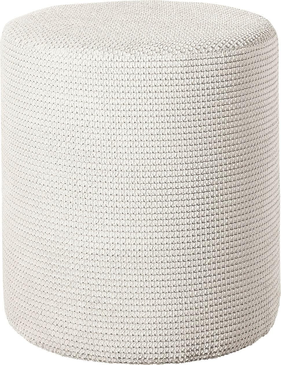 Home Affaire Polsterhocker Beige Samtstoff Rund