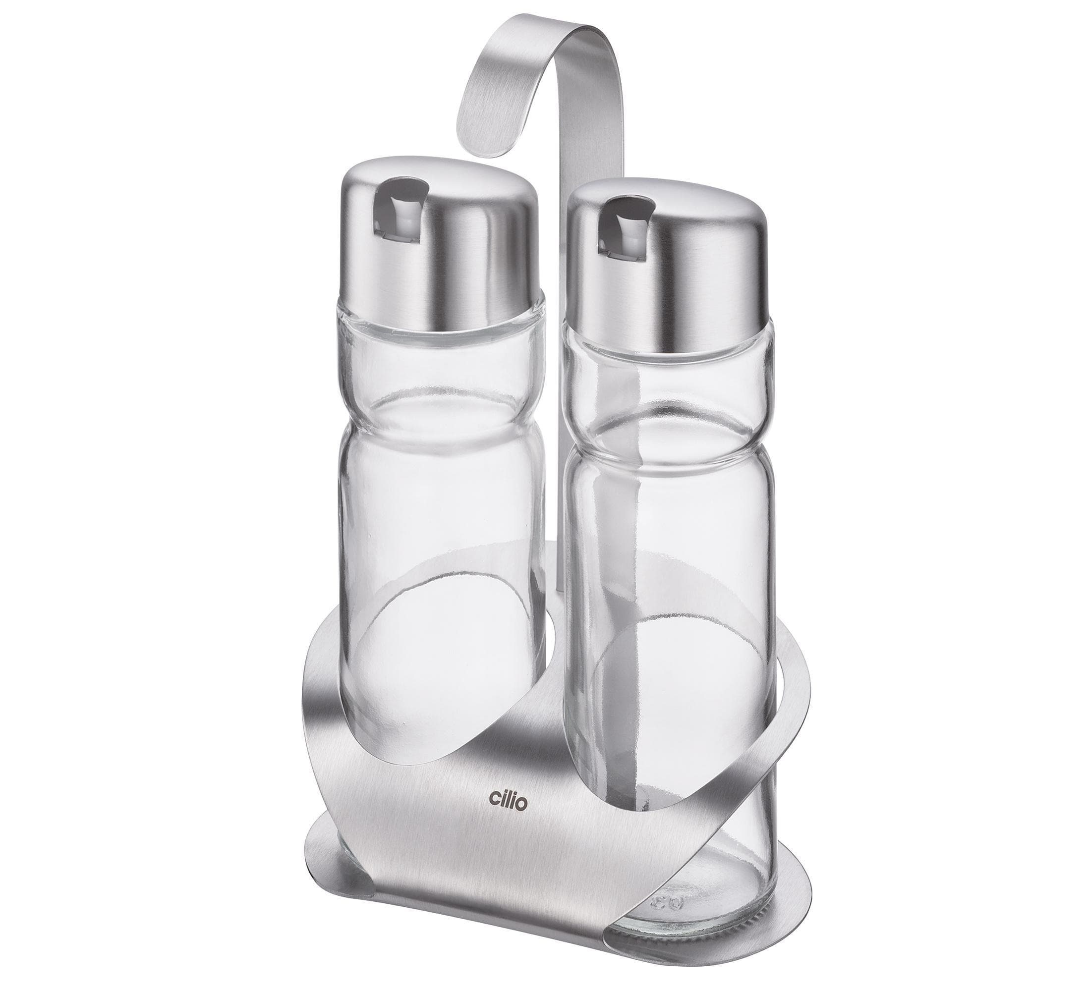 Menage cilio OSTERIA Aufbewahrungsdose Transparent Silberfarben