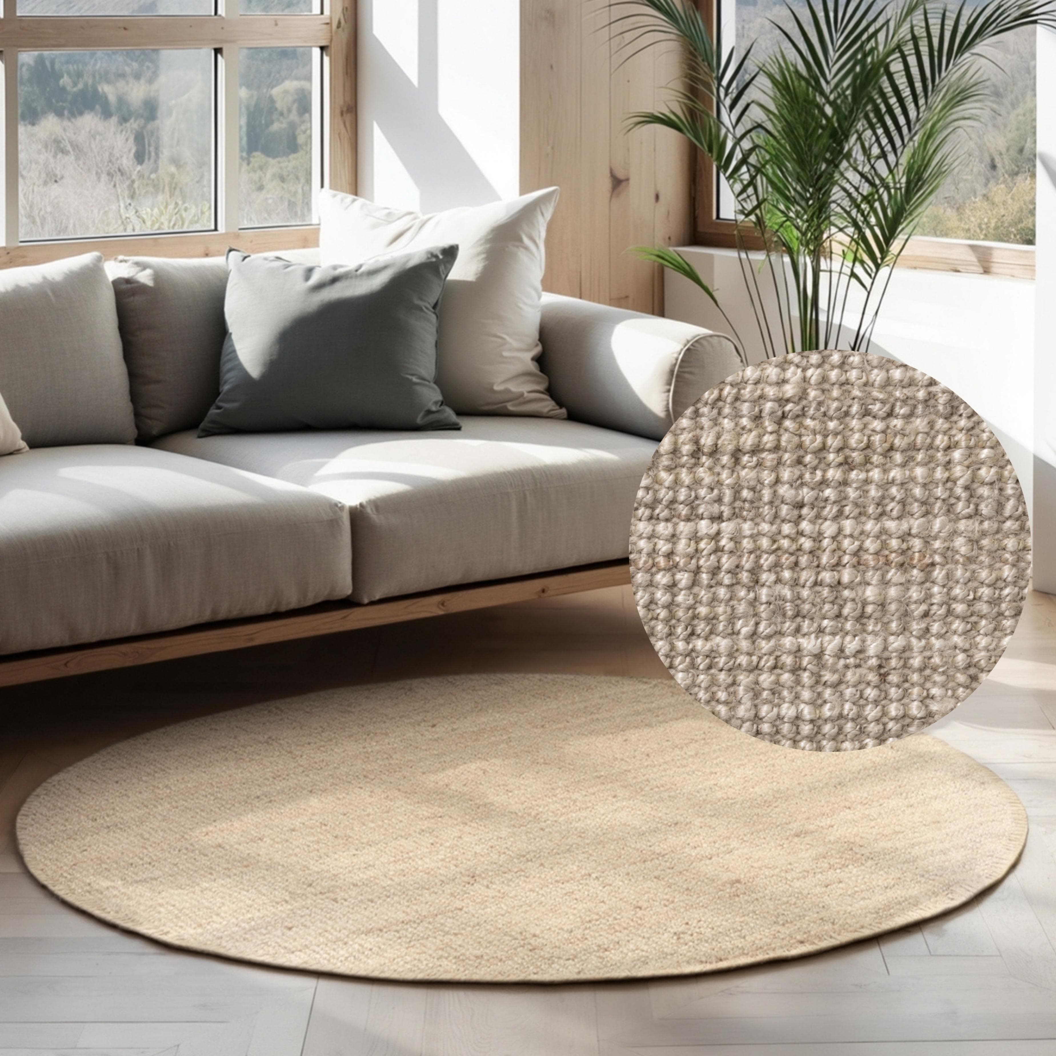 Hanse Home Jaipur Juteteppich Sisal-Optik