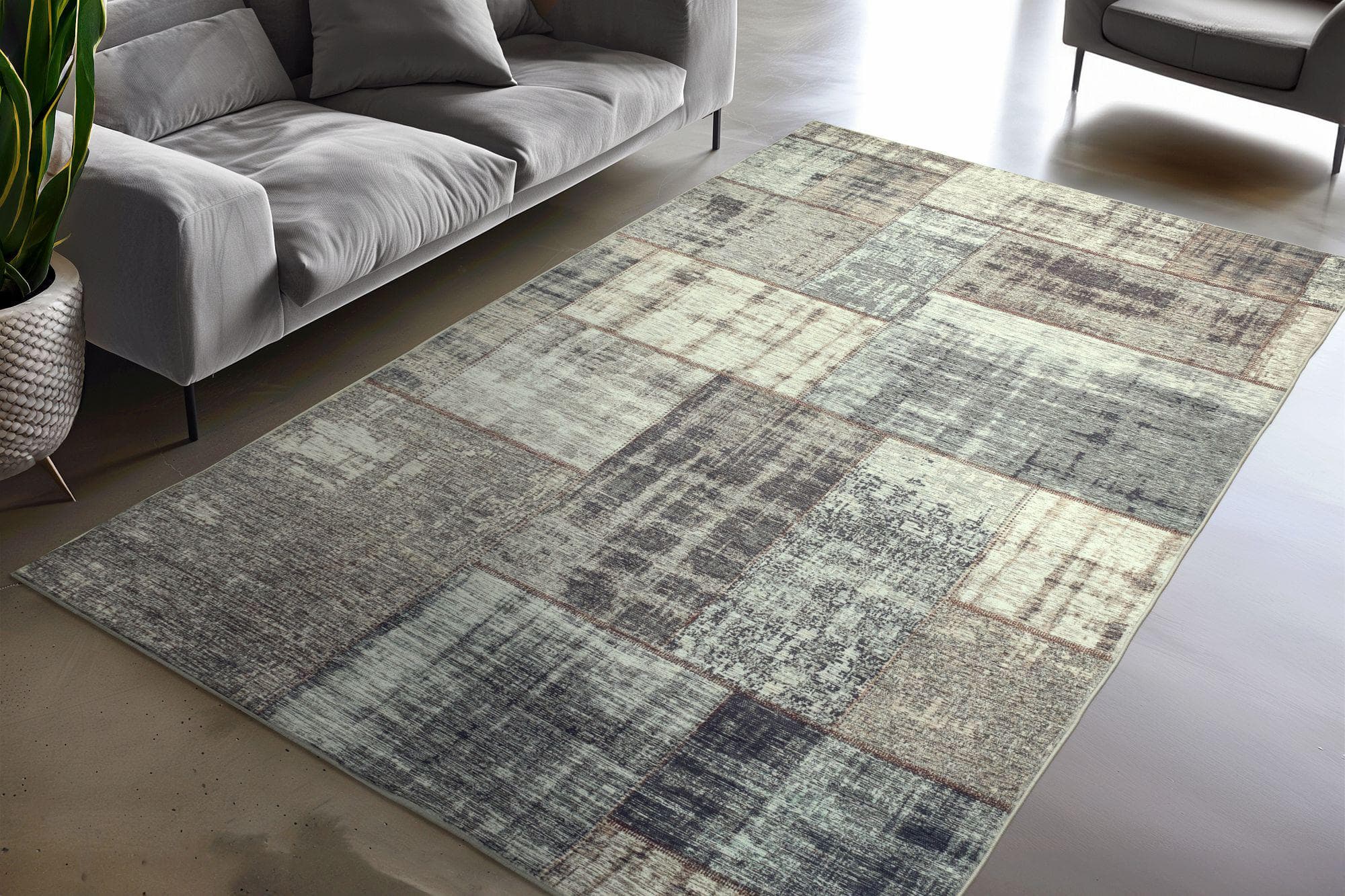 Teppich OBSESSION Avantgarde 106 Taupe Grau Vintage Design