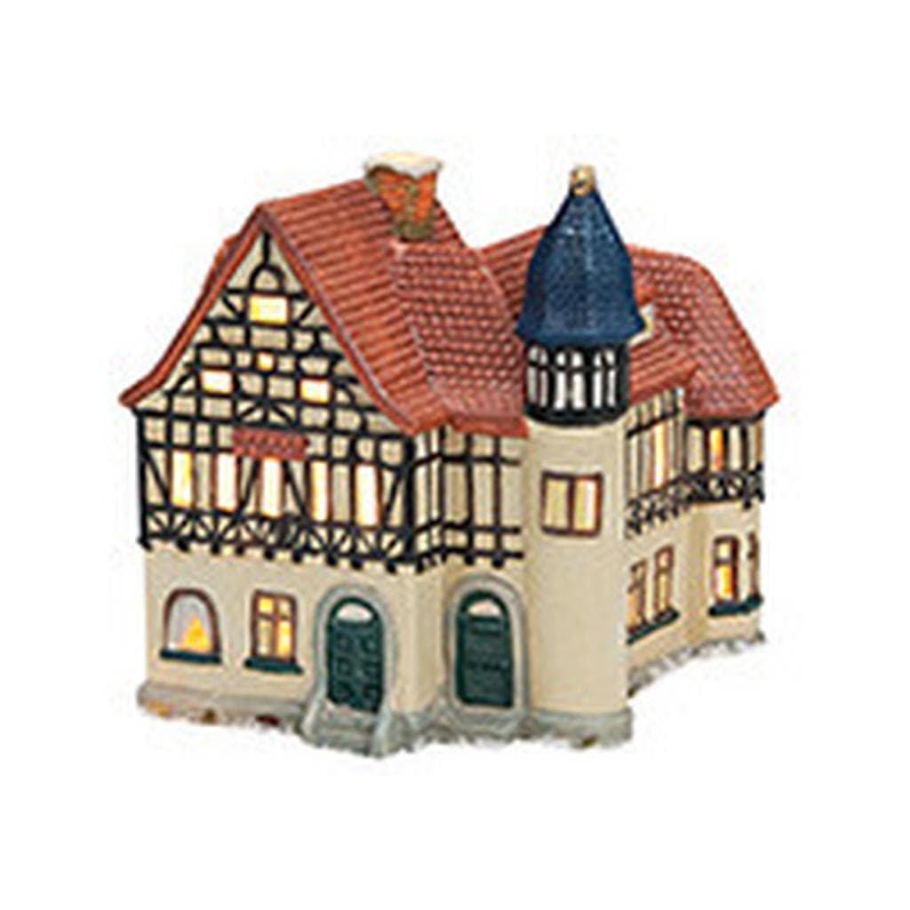 Dekohaus Braun Rot Beige Keramik Haus 15x17x12 cm