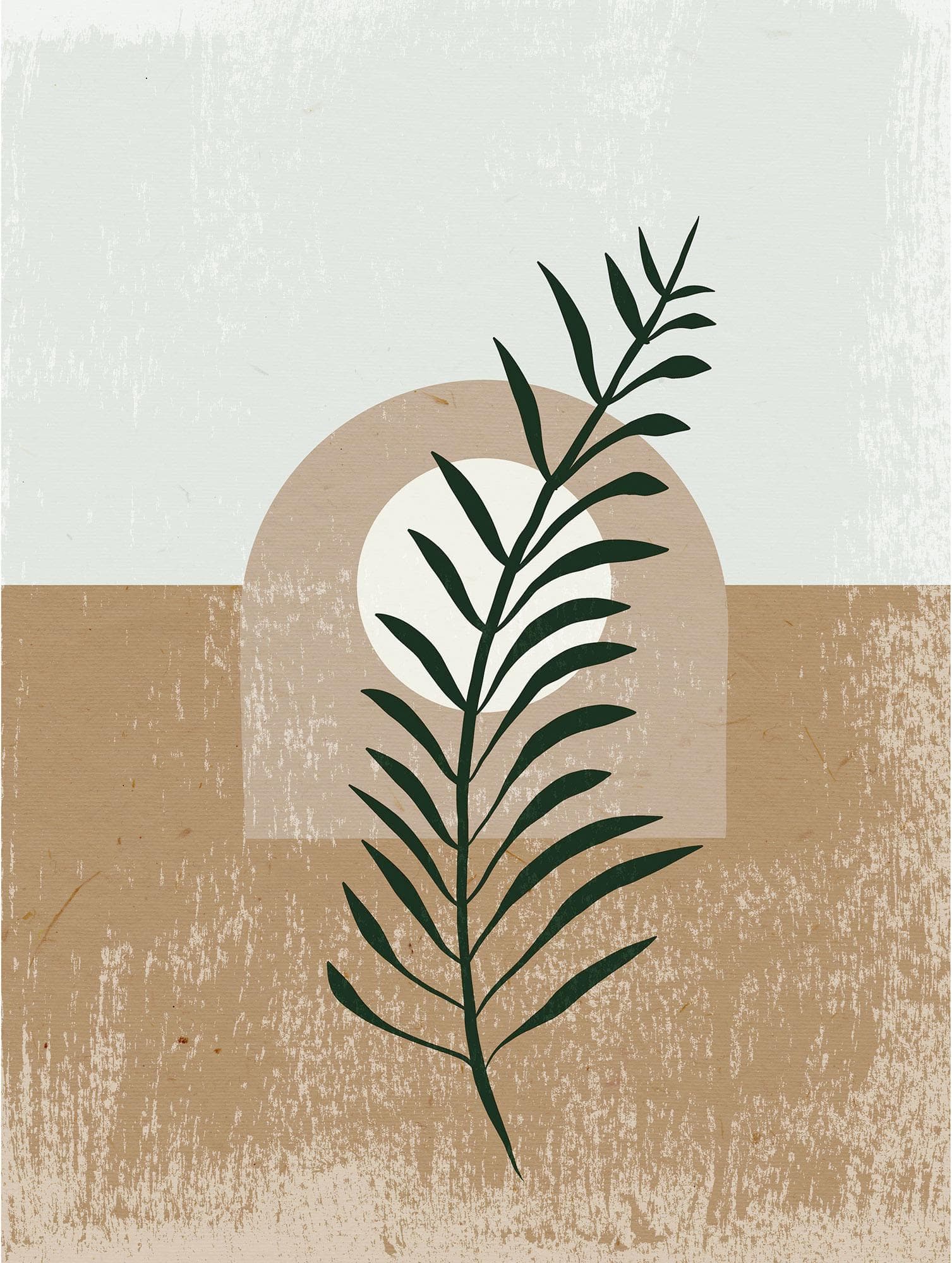 Bild KOMAR "Silence Full Moon" Braun Wandbild