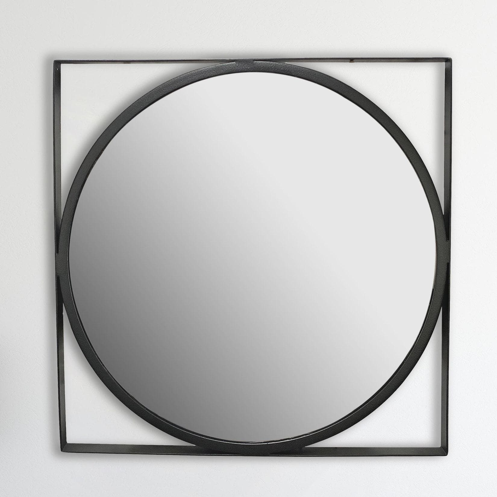 FineBuy Wandspiegel Rund Metall 54x54 cm Hängespiegel