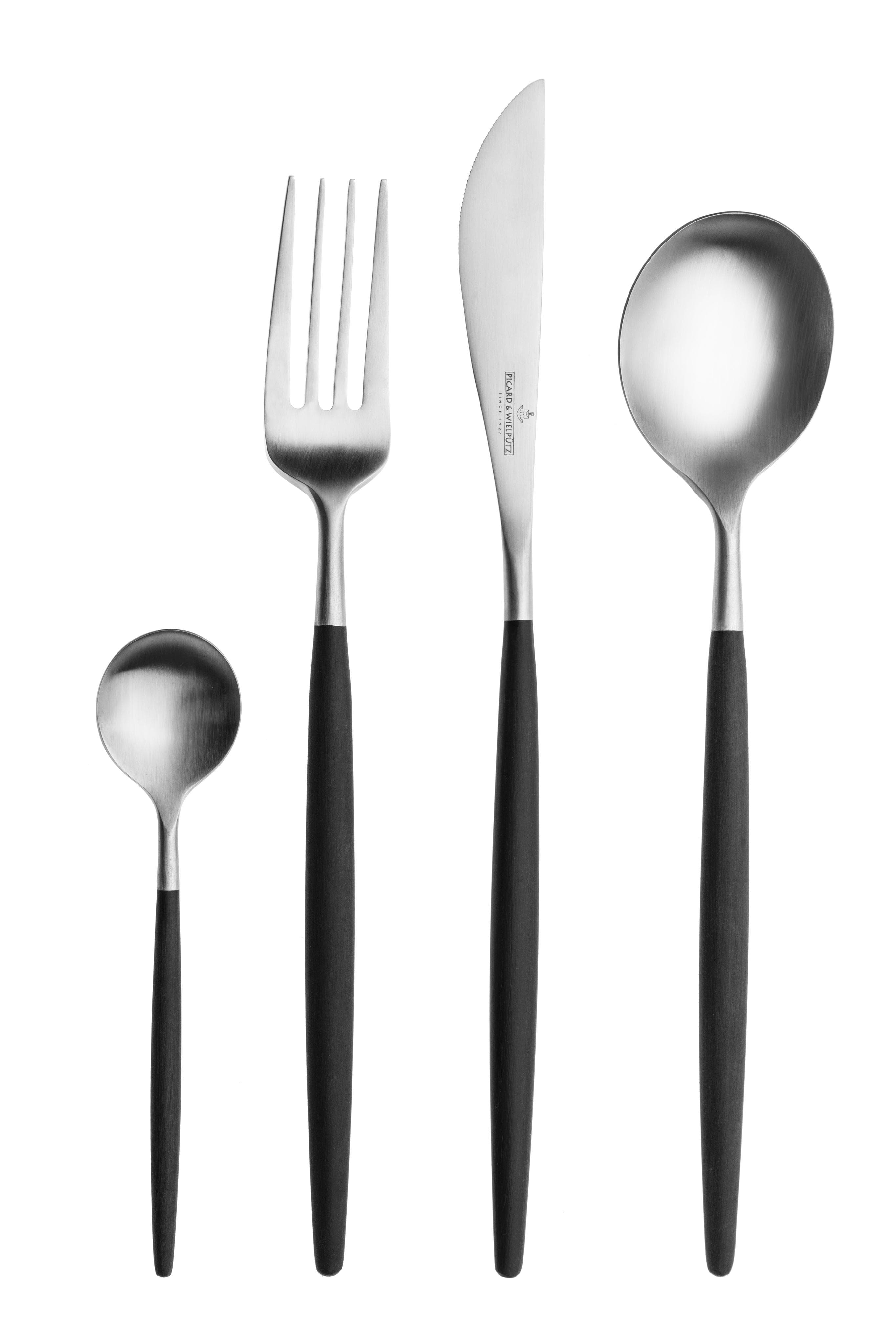 PICAR & WIELPÜTZ SOLINGEN Besteck-Set Franzi 24-tlg. Chromnickelstahl 18/10 Schwarz