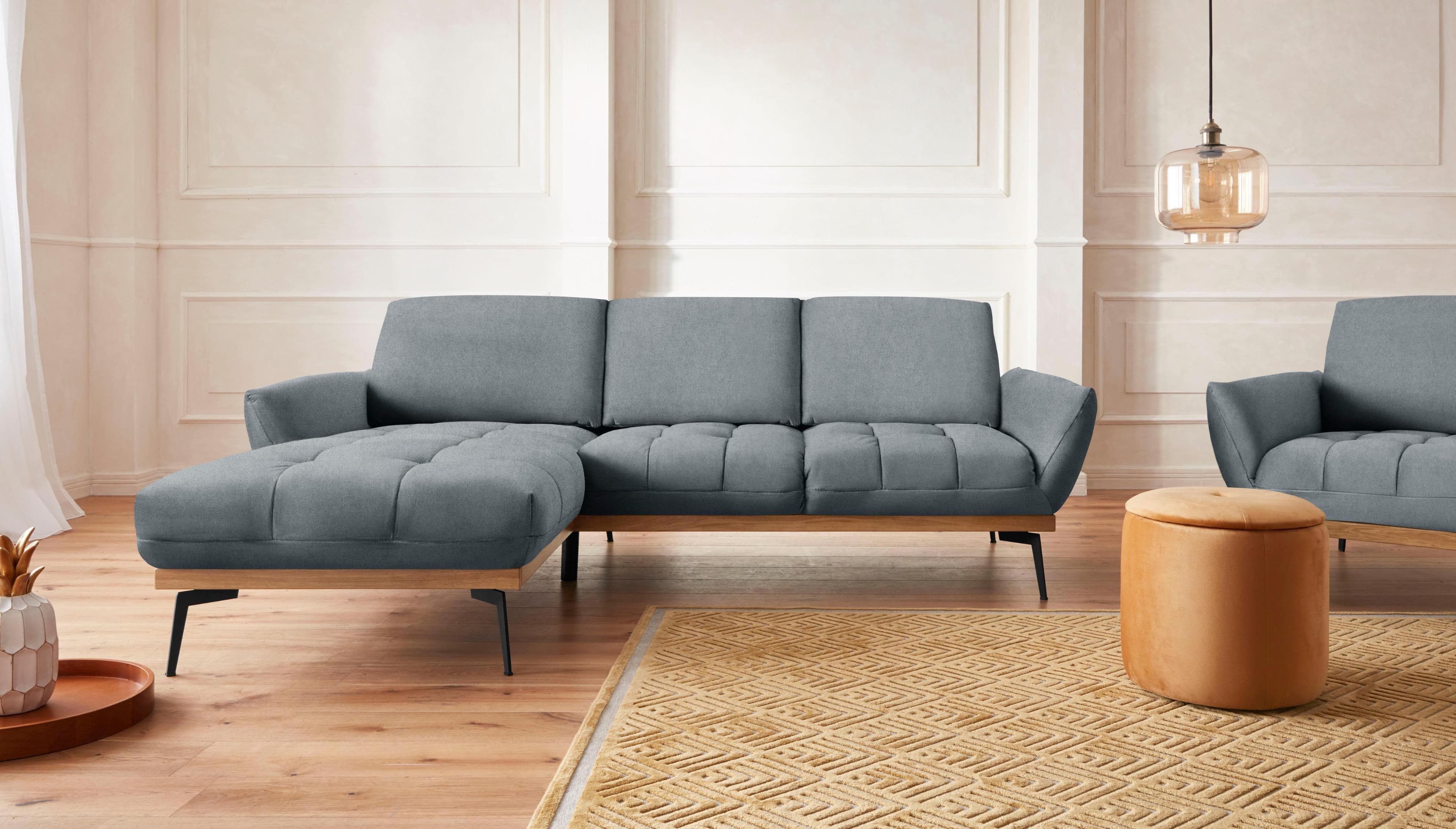 Ecksofa EXXPO Palic L-Form Blau mit Rückenverstellung