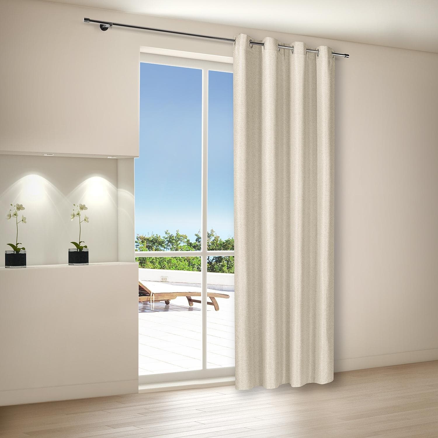 HOME LIVING BY GERSTER Gardine Aurora Beige Polyester