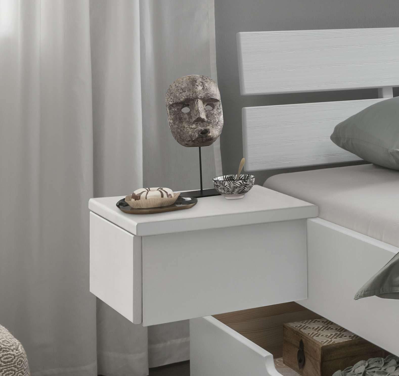 Hängende Nachtkonsole mit Schublade aus FSC-zertifiziertem Fichtenholz