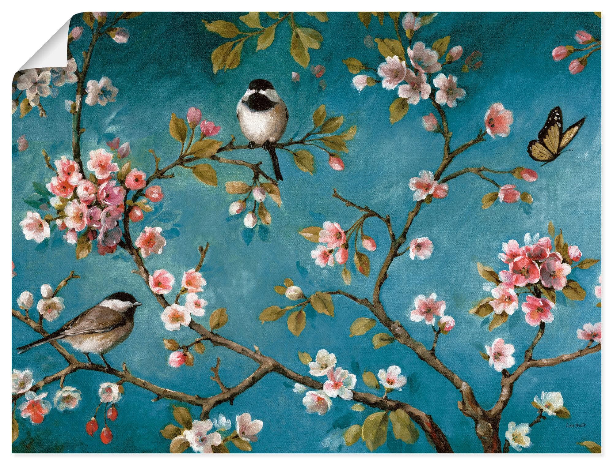 Poster ARTLAND Blüte I Blau