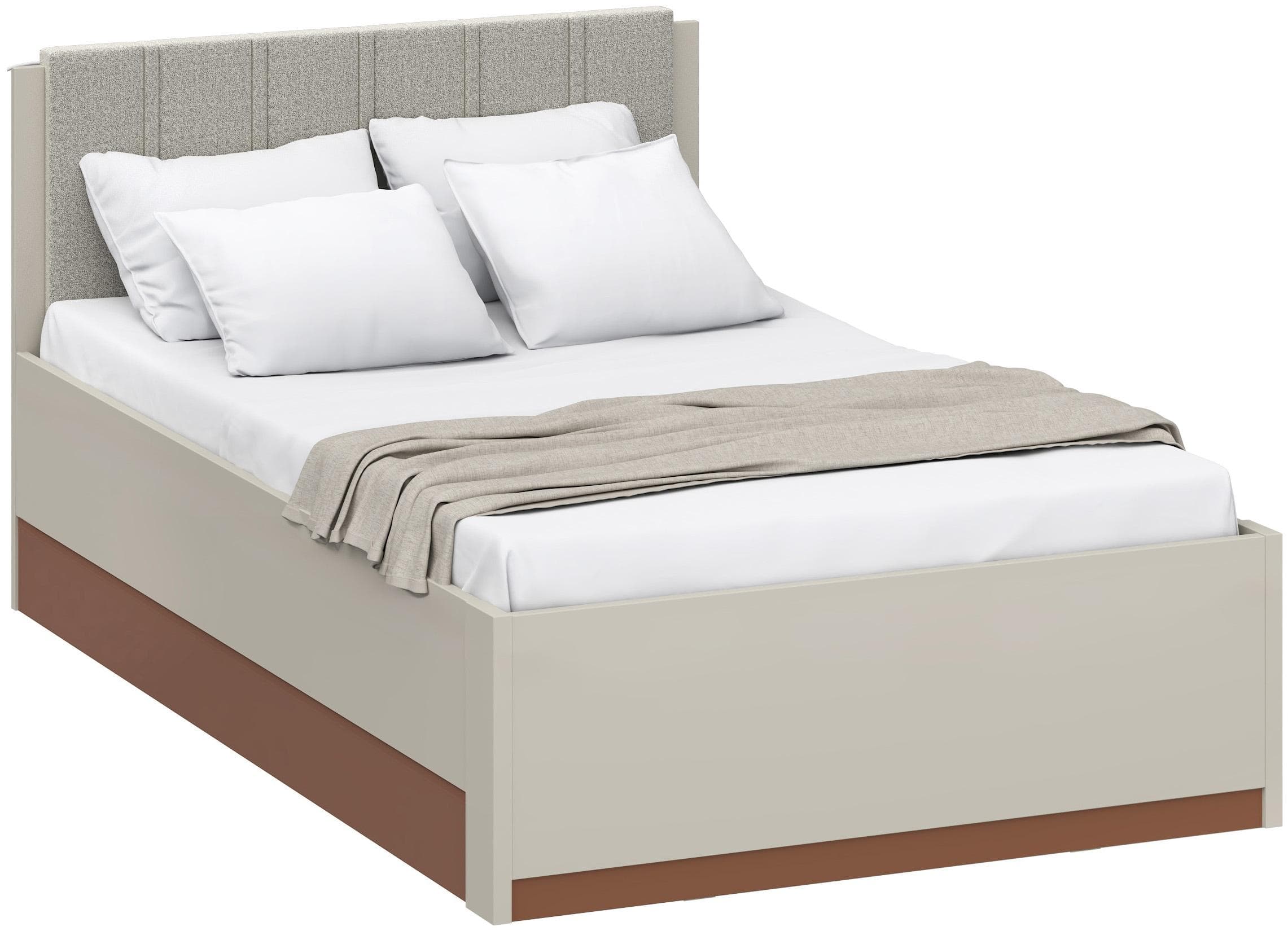 FORTE Bettgestell Milles Sand Terrakotta Jugendzimmer