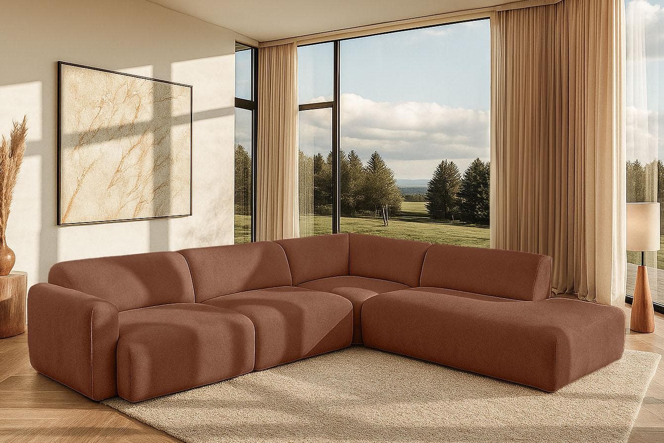 HOME AFFAIRE Ecksofa Myrland Wohnlandschaft L-Form Chenille Easy Clean