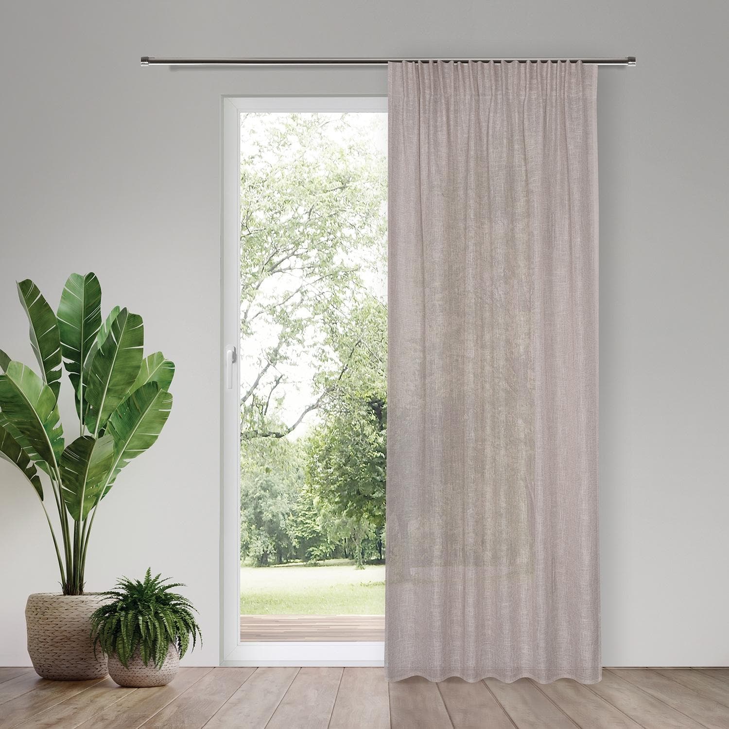 HOME LIVING BY GERSTER Gardine IWANA Beige Polyester