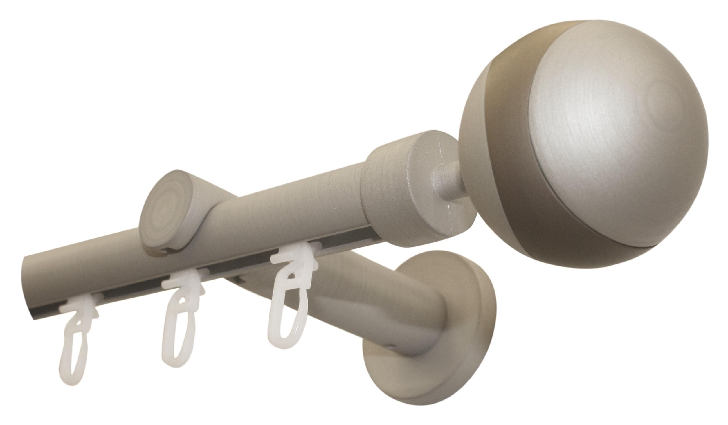 GARDINIA Gardinenstange Kira Silber Metall Innenlauf 1-läufig