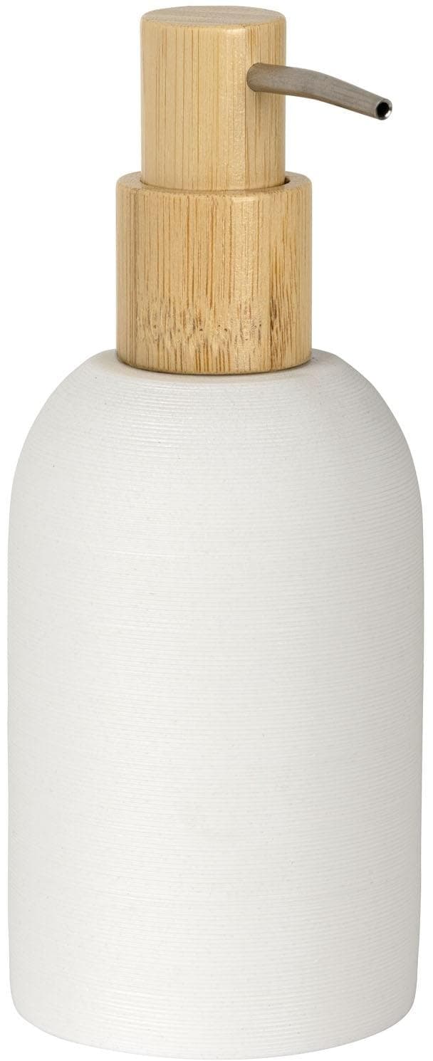 WENKO Seifenspender Altavalle Weiß Polyresin Bambus 250 ml