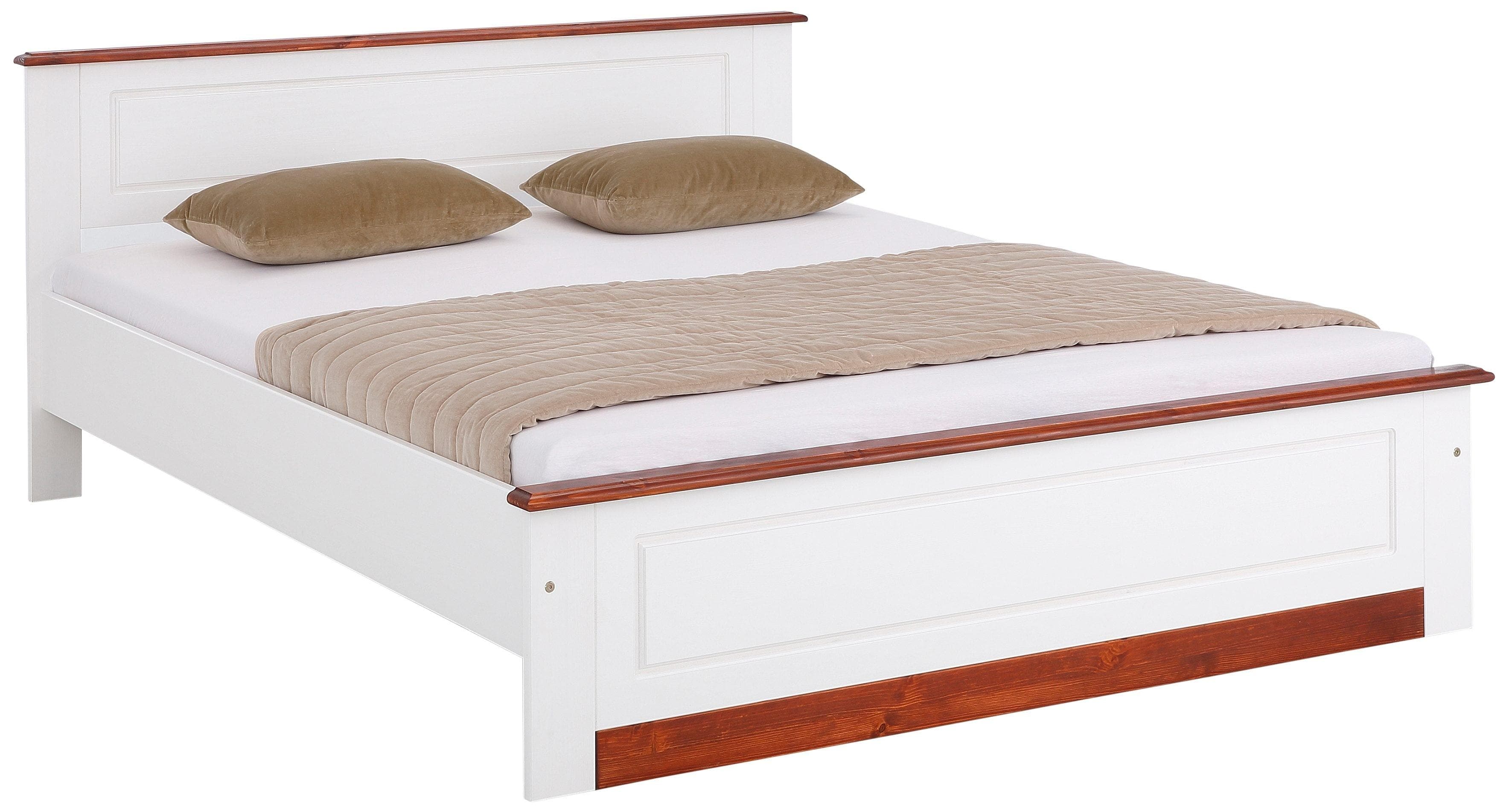 FSC®-Kiefer Massivholzbett mit Rollrost