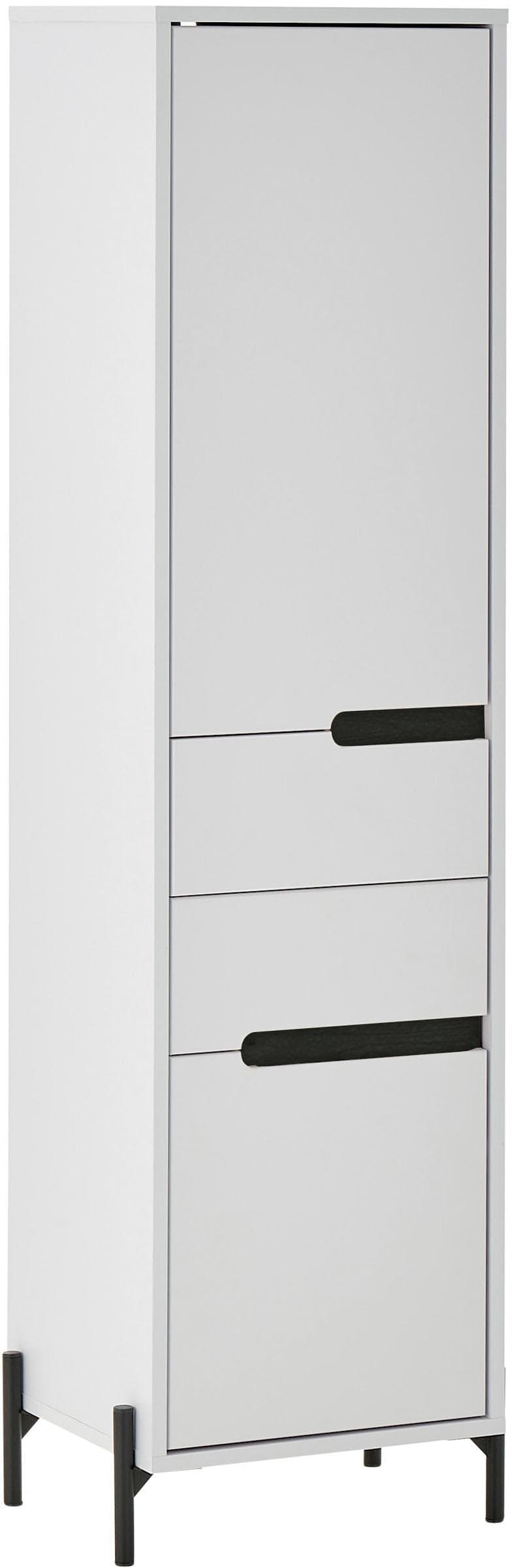 Hochschrank BASIC BY BALCULINA Avanto 40x155x35 cm Weiß Matt Schwarz