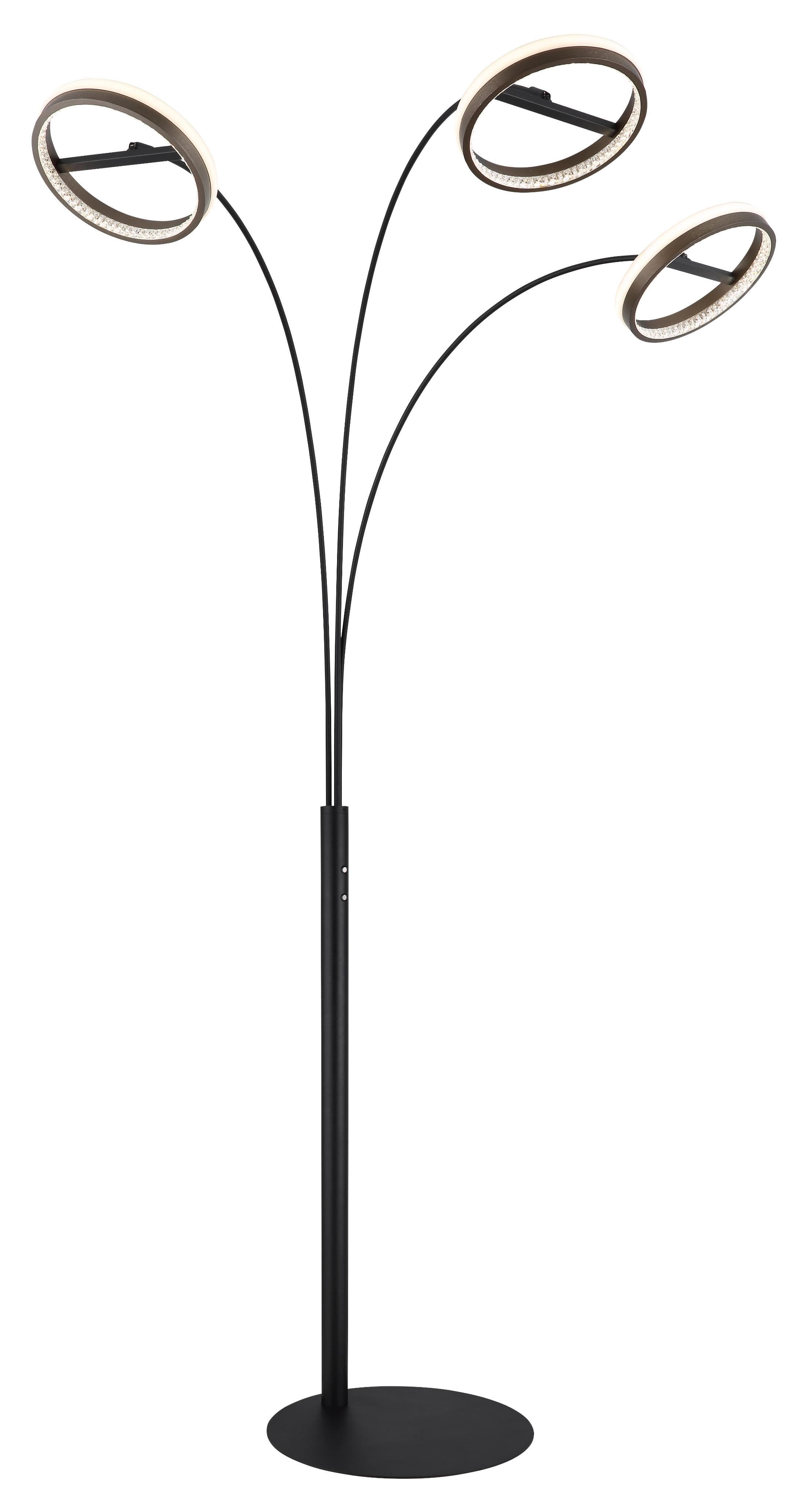 GLOBO LIGHTING Stehlampe DELLA schwarz matt mit LED und Touchdimmer