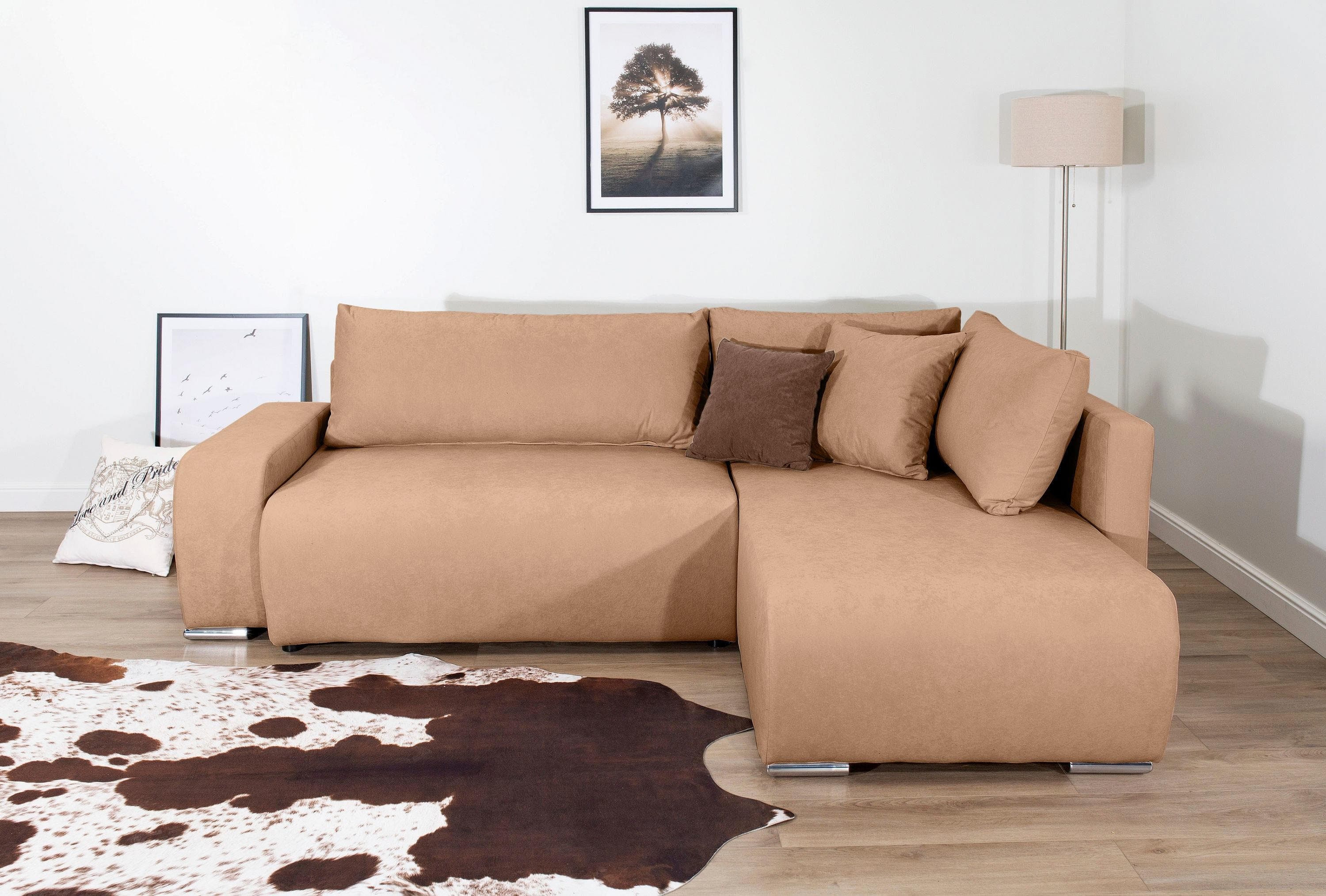 Ecksofa COLLECTION AB Poppy L-Form 227 cm mit Schlaffunktion