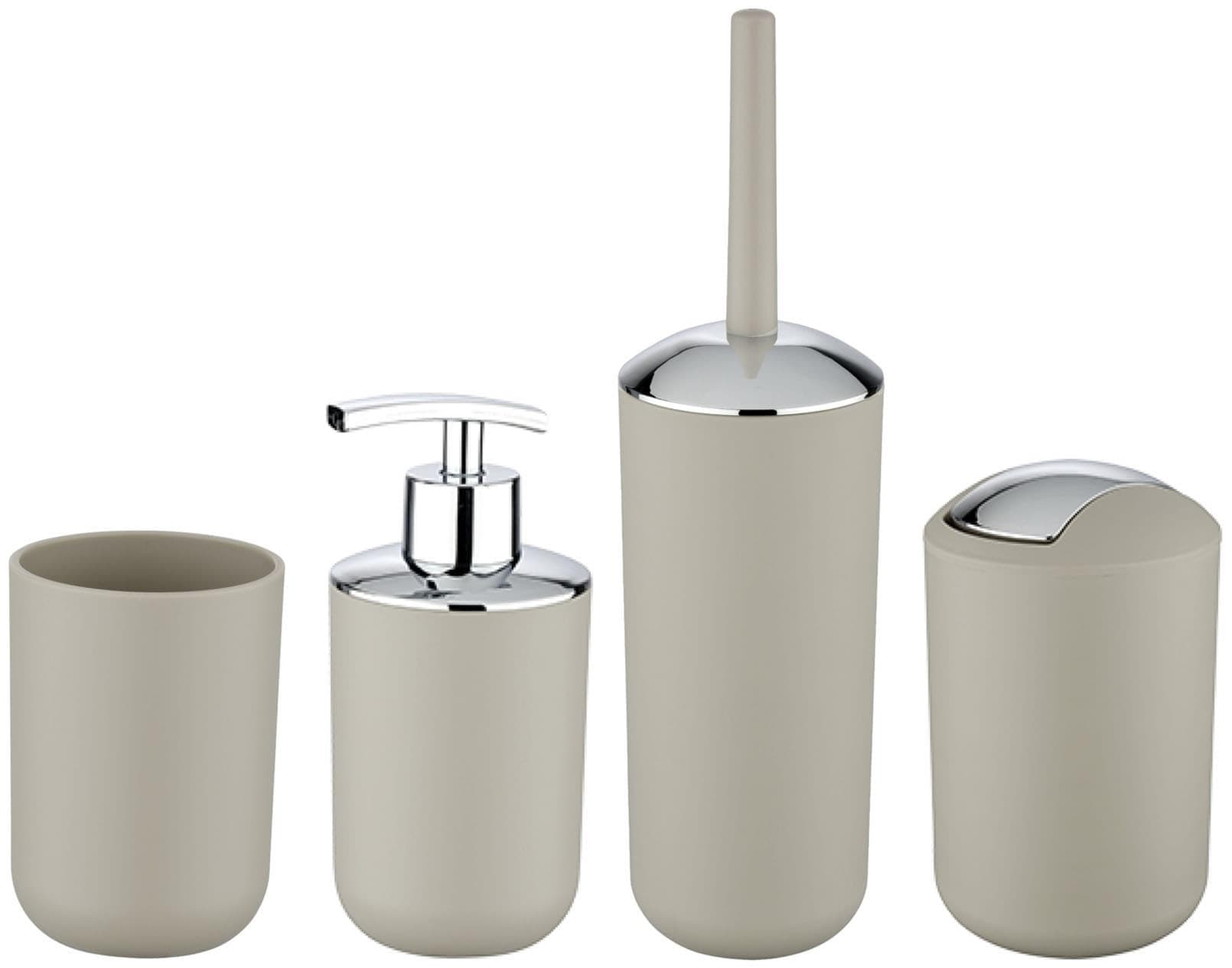 Badaccessoire-Set WENKO "Brasil" Taupe Kunststoff