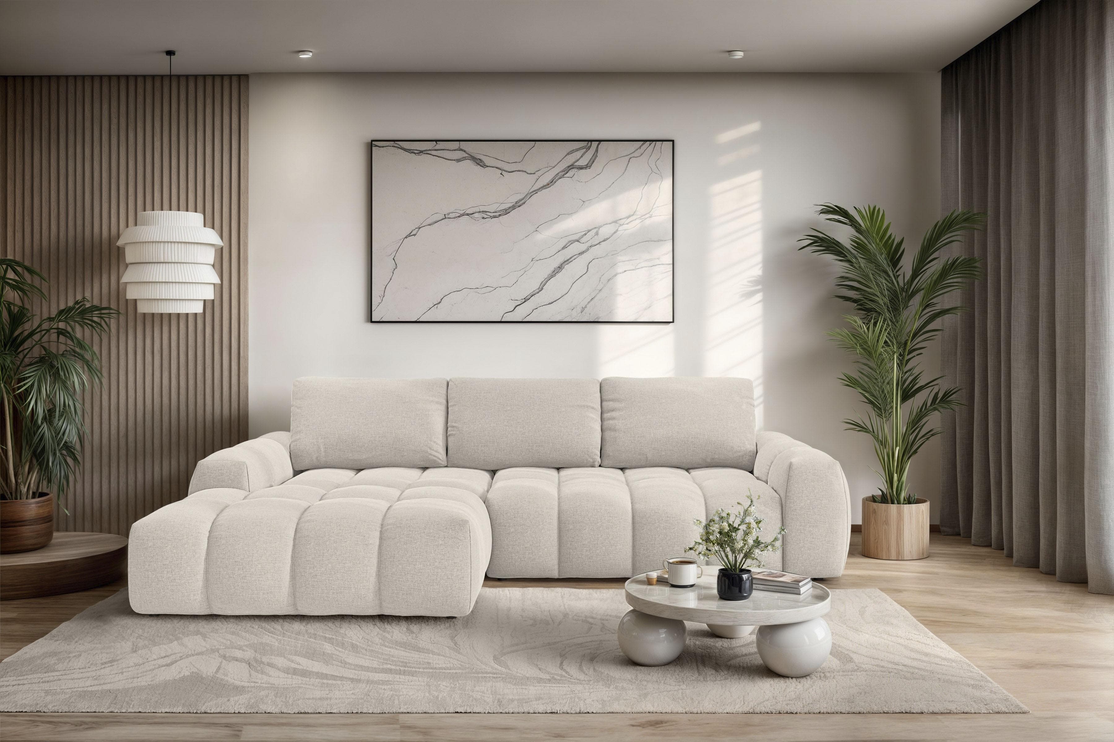 OTTO HOME Ecksofa AZITA L-Form Beige mit Schlafsofa-Funktion
