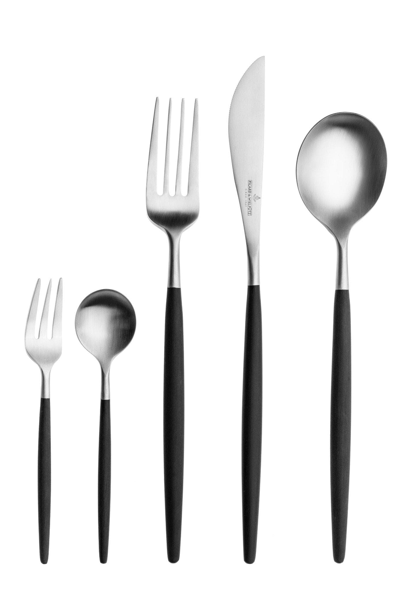 Besteck-Set Franzi 30-tlg. Silber/Schwarz Chromnickelstahl 18/10