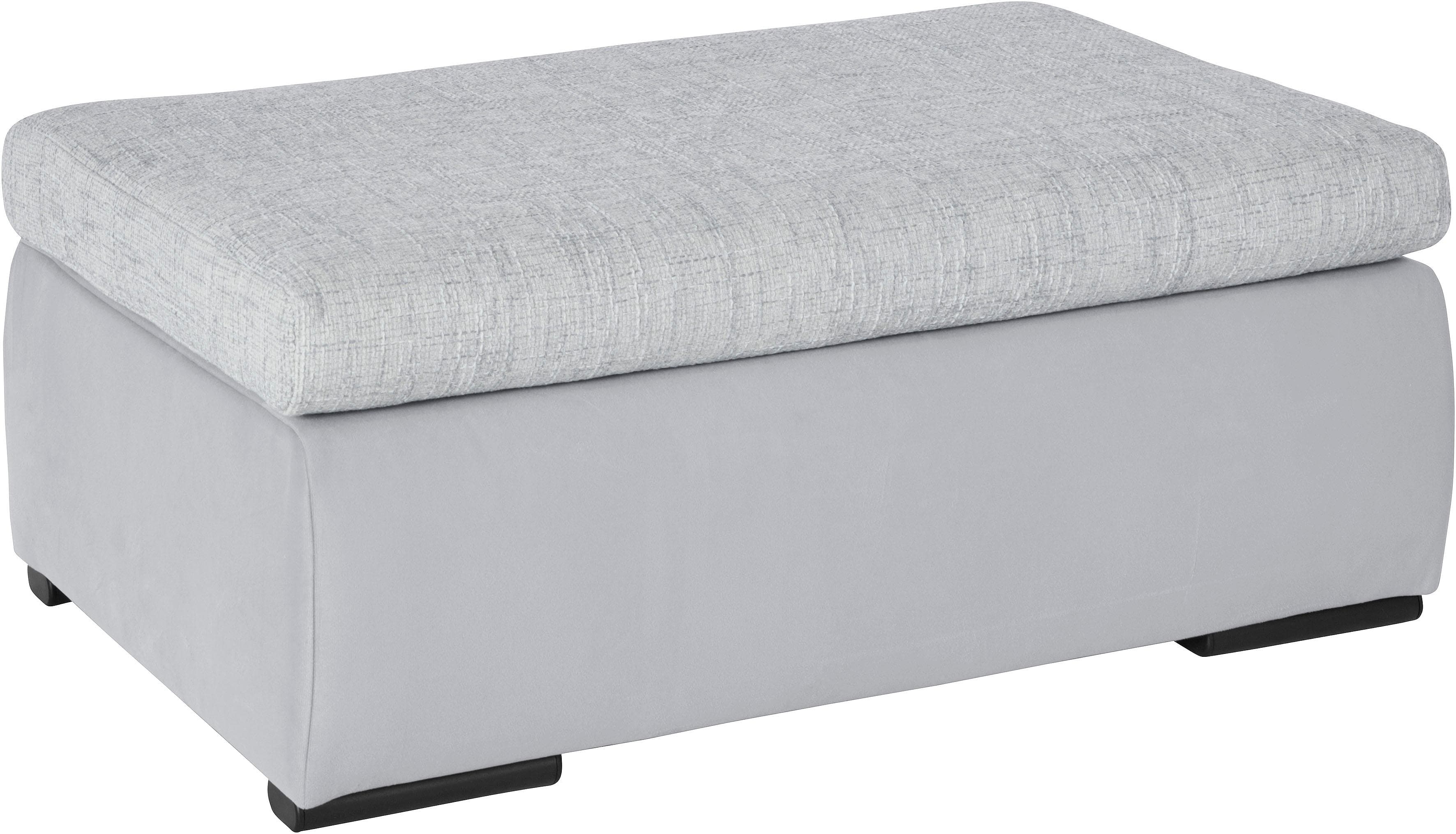 Home Affaire Polsterhocker Win Silbergrau Samtvelours