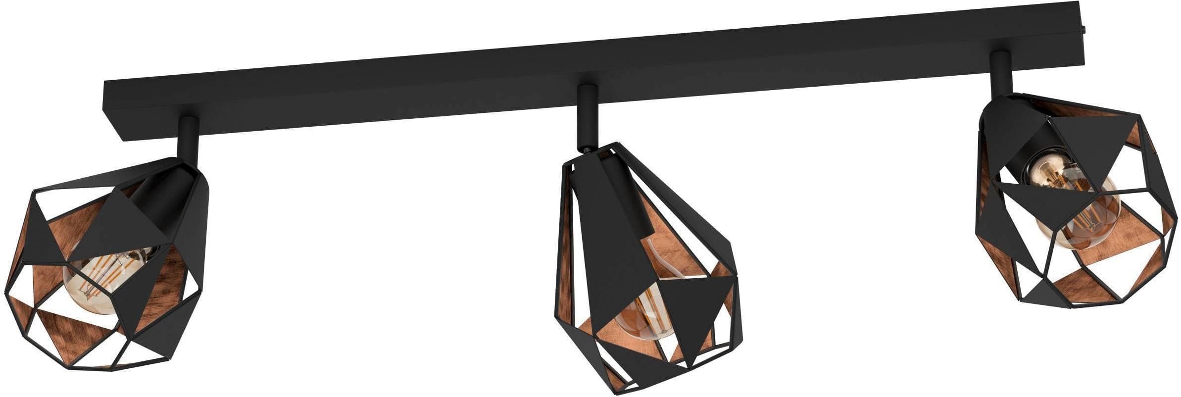 EGLO Deckenleuchte Carlton 7 Schwarz Vintage Industrial