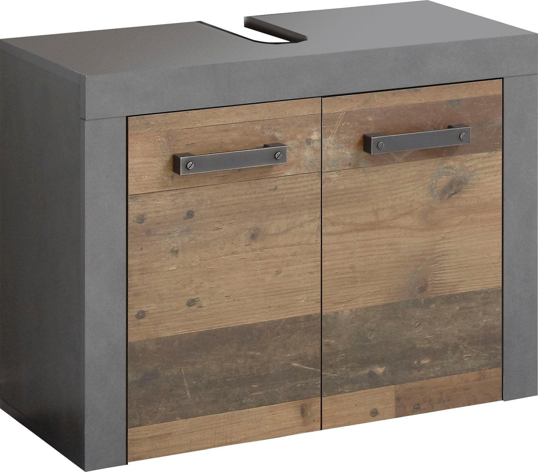 Waschbeckenunterschrank INOSIGN Ilana Matera/Old Wood Holzwerkstoff