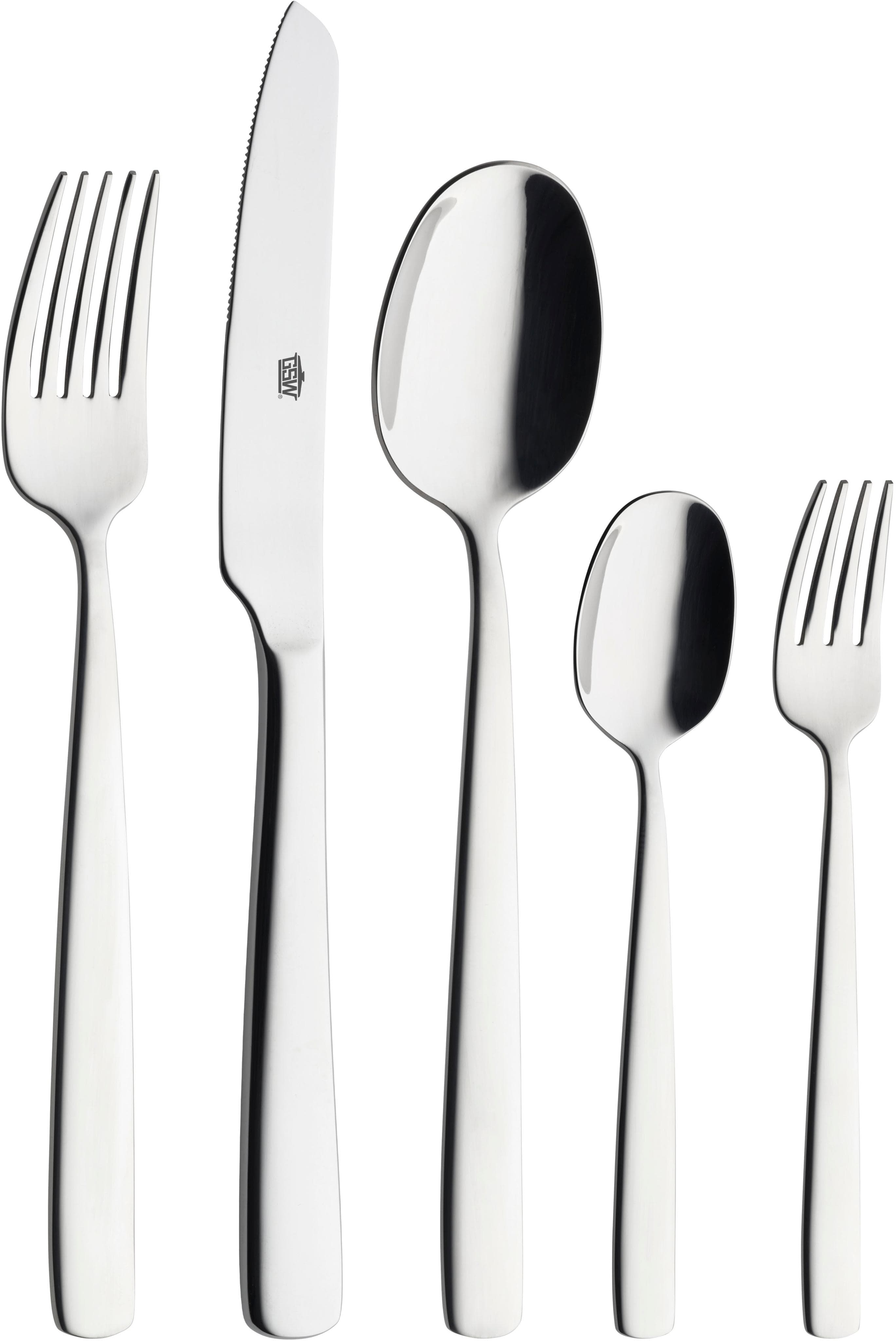 GSW Premium Besteck-Set 30-tlg. Silber Edelstahl 18/10